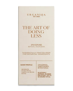 Urganiqa The Art of Doing Less Incense