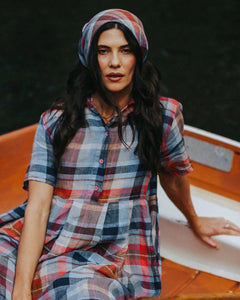 Montaigne Vianne Multi Check Linen Dress