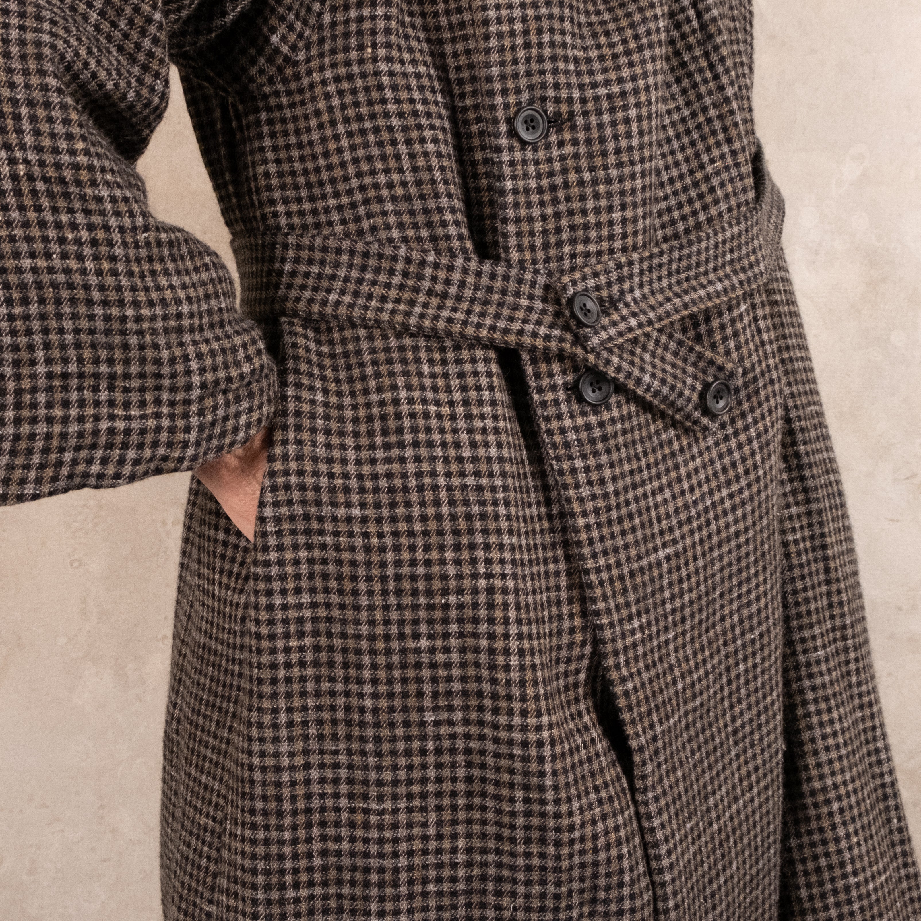 Hallelujah Modèl 1940 Plaid Linen Wool Coat