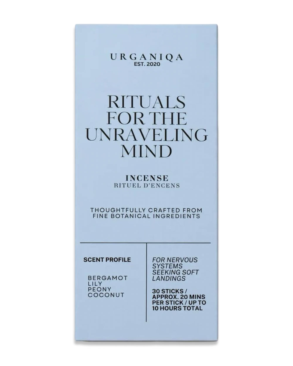 Urganiqa Rituals For The Unraveling Mind Incense