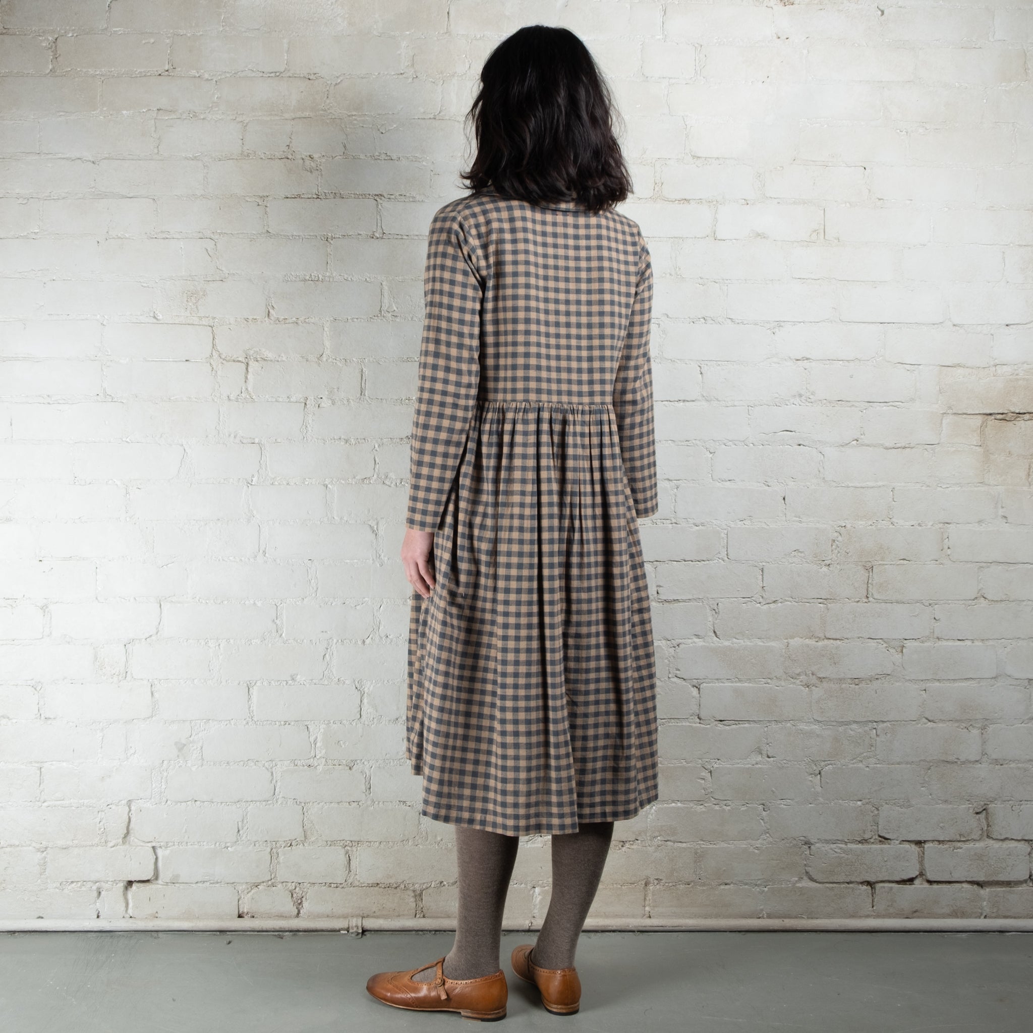 DVE Jaya Cotton Check Dress