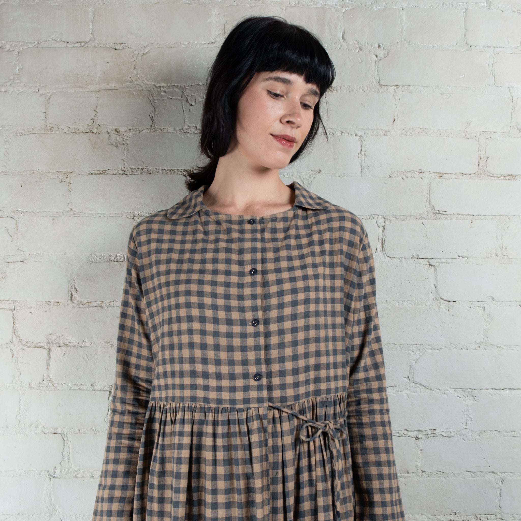 DVE Jaya Cotton Check Dress
