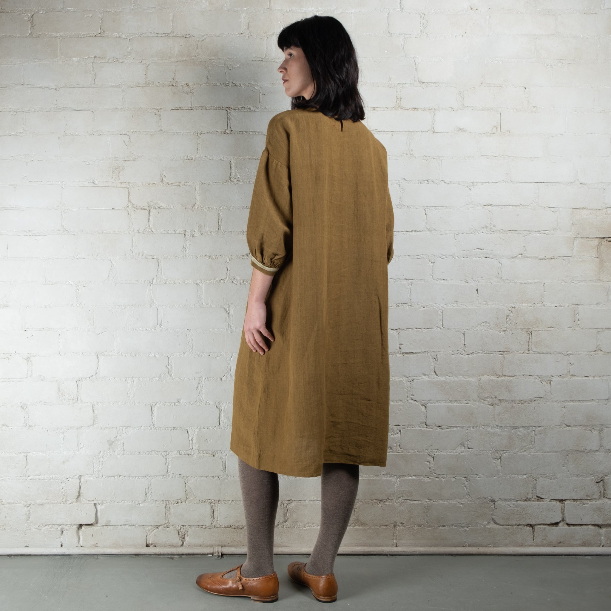 DVE Viha Hand Embroidered Linen Dress