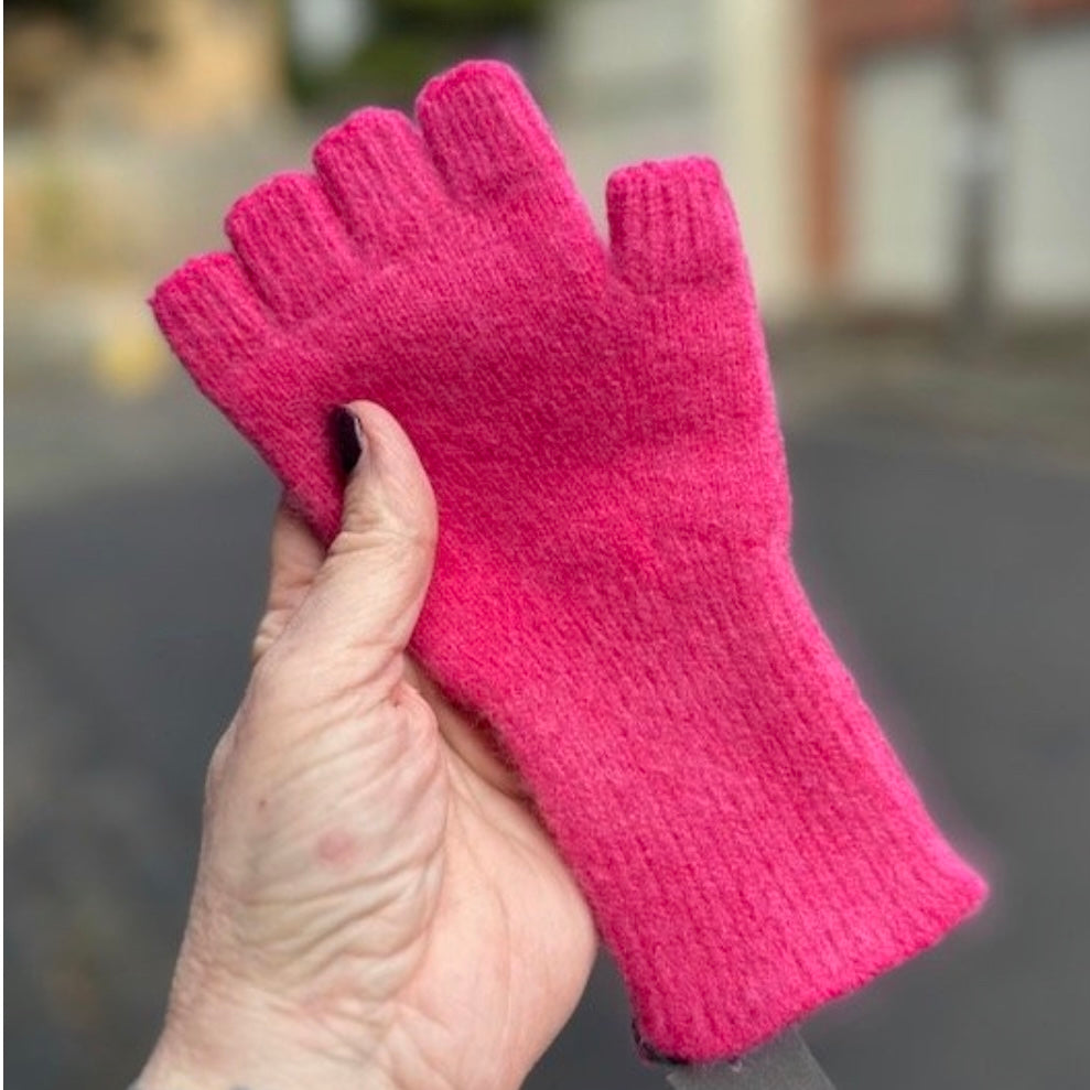 Penelope Durston Angora Lambs Wool Fingerless Gloves