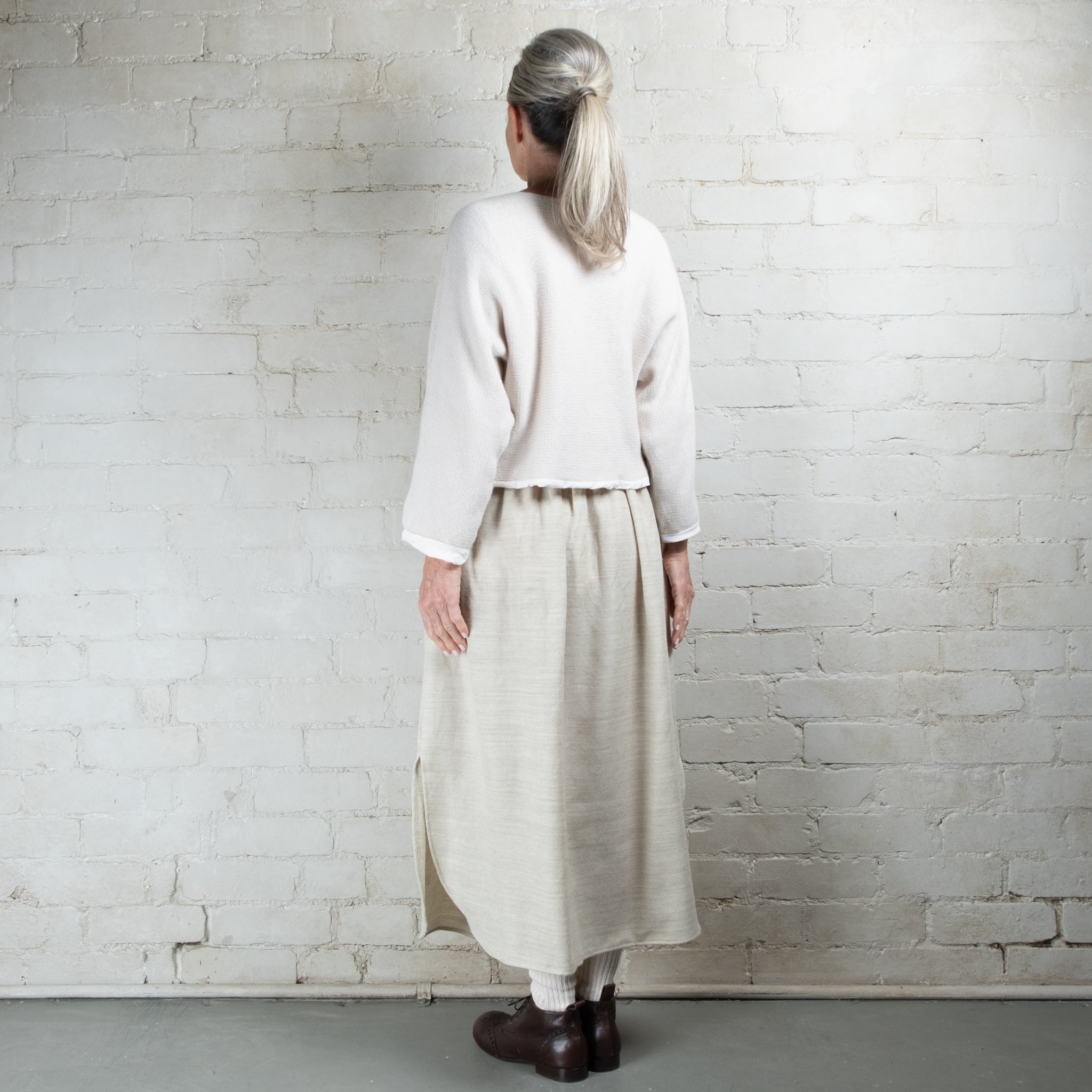 Elsa Esturgie Ozone Organic Cotton Lined Wool Sweater