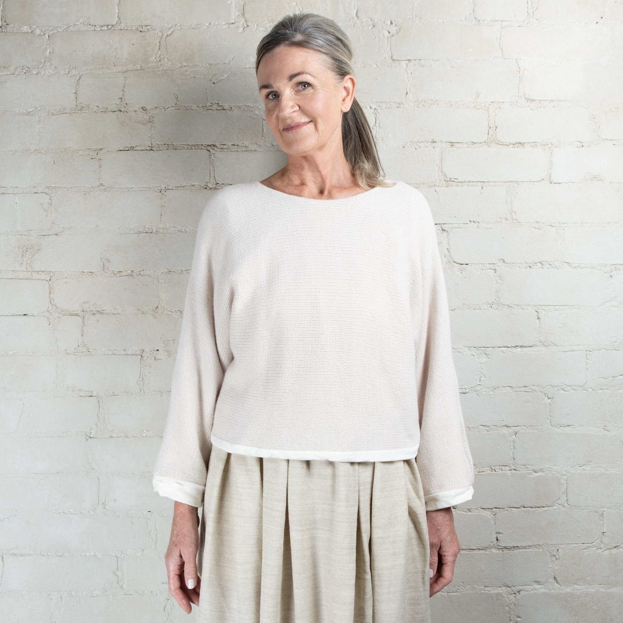 Elsa Esturgie Ozone Organic Cotton Lined Wool Sweater