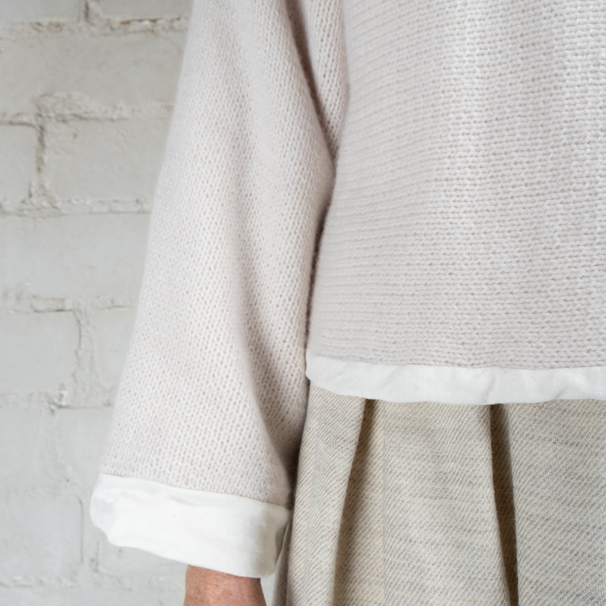 Elsa Esturgie Ozone Organic Cotton Lined Wool Sweater