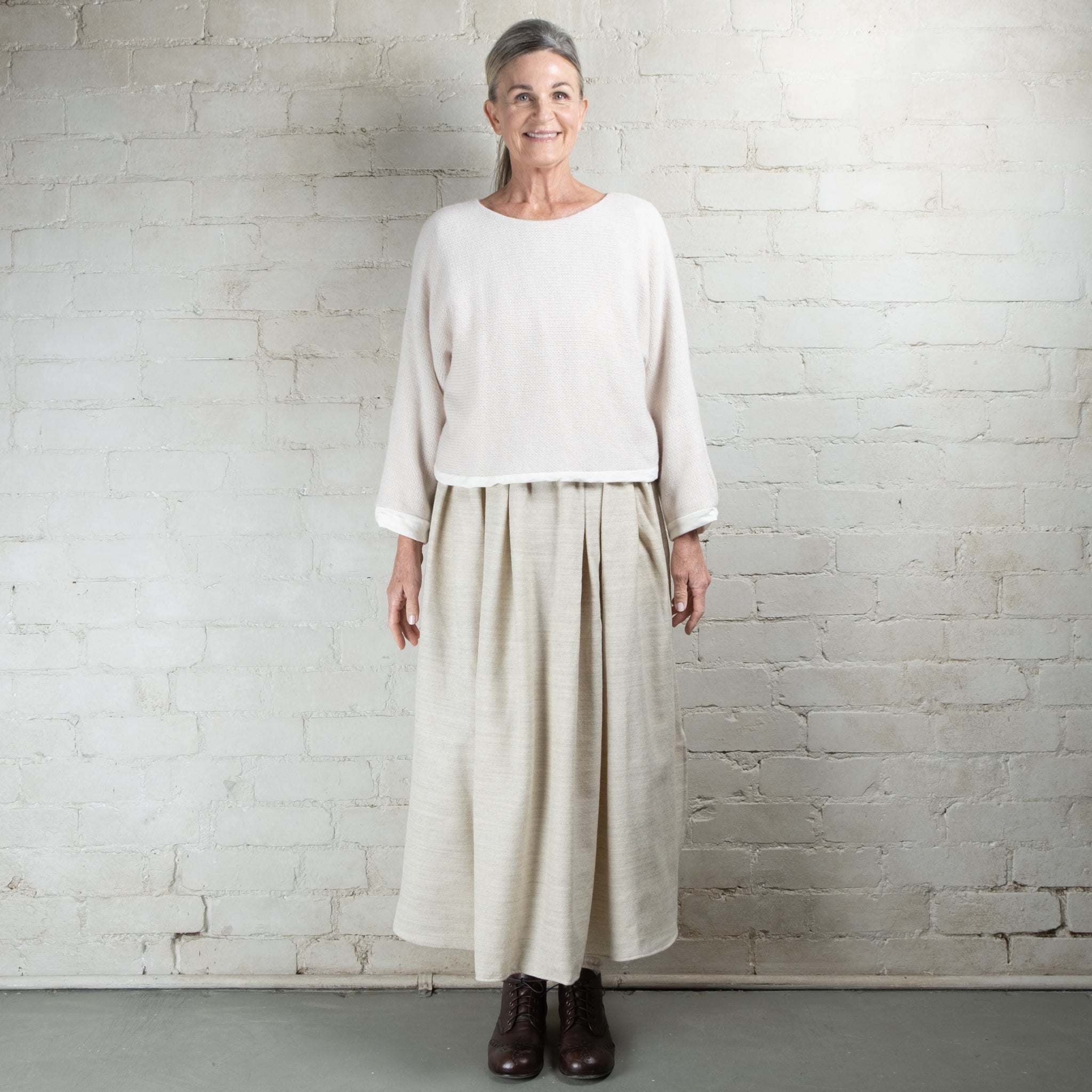 Elsa Esturgie Ozone Organic Cotton Lined Wool Sweater