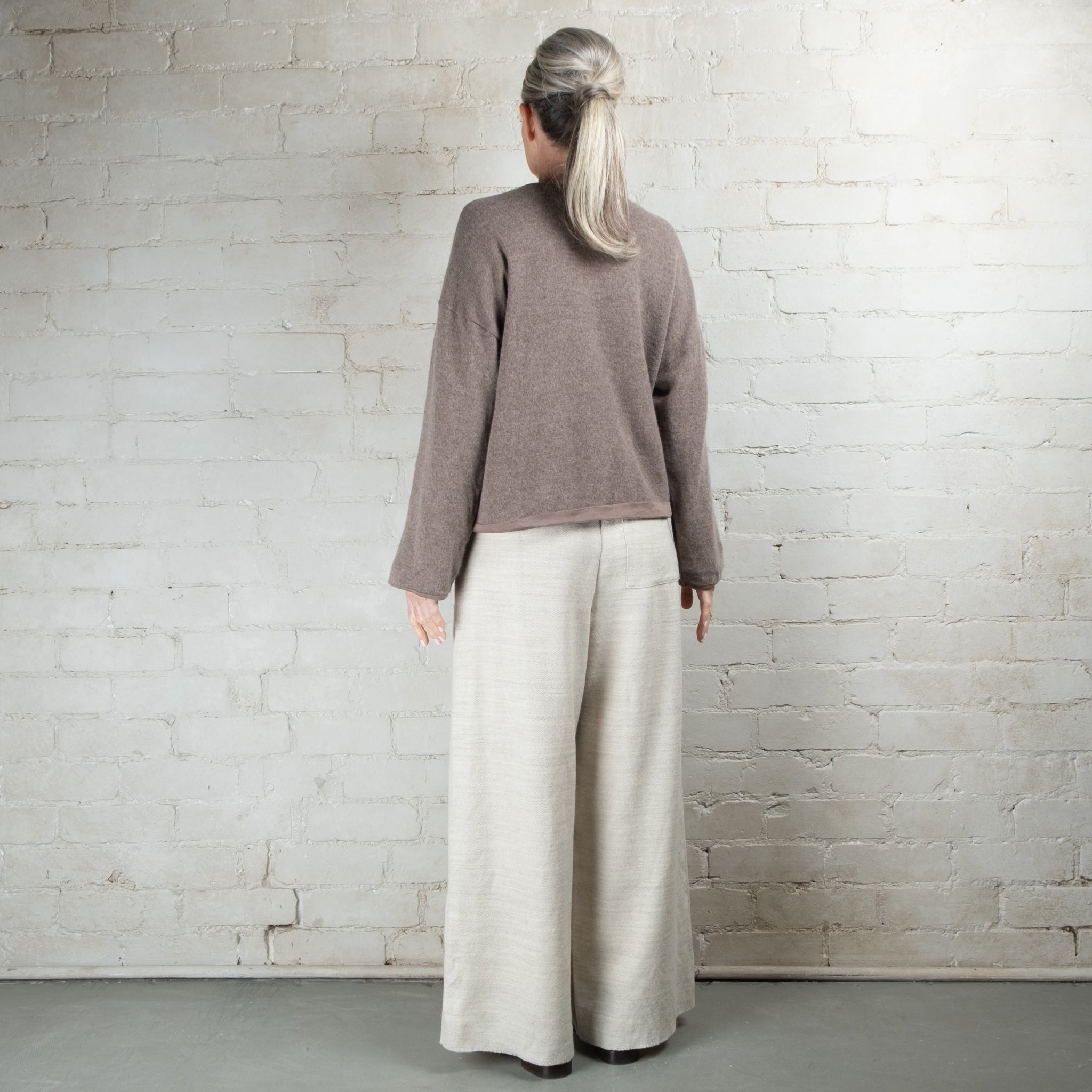 Elsa Esturgie Oubli Organic Cotton Lined Wool Sweater
