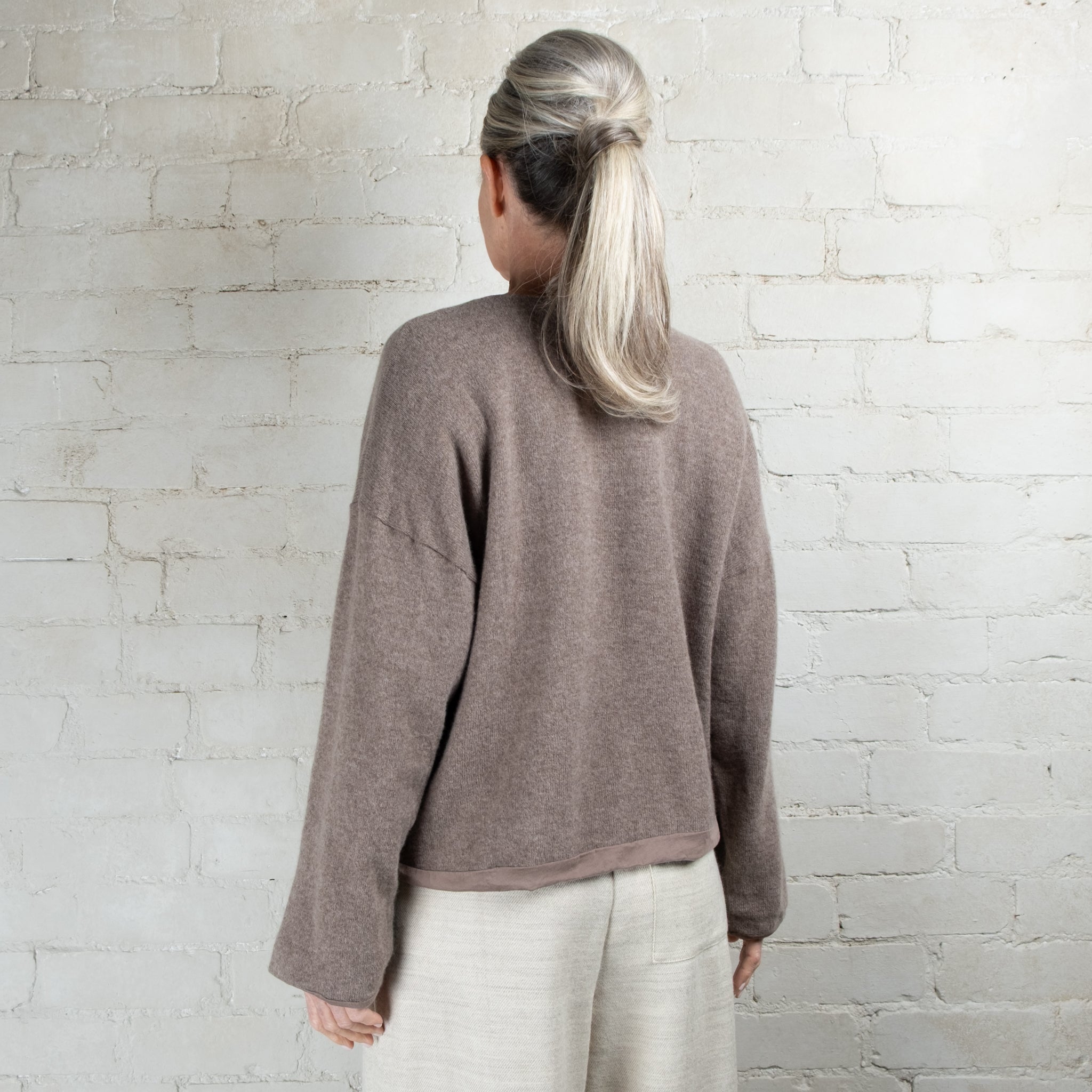 Elsa Esturgie Oubli Organic Cotton Lined Wool Sweater