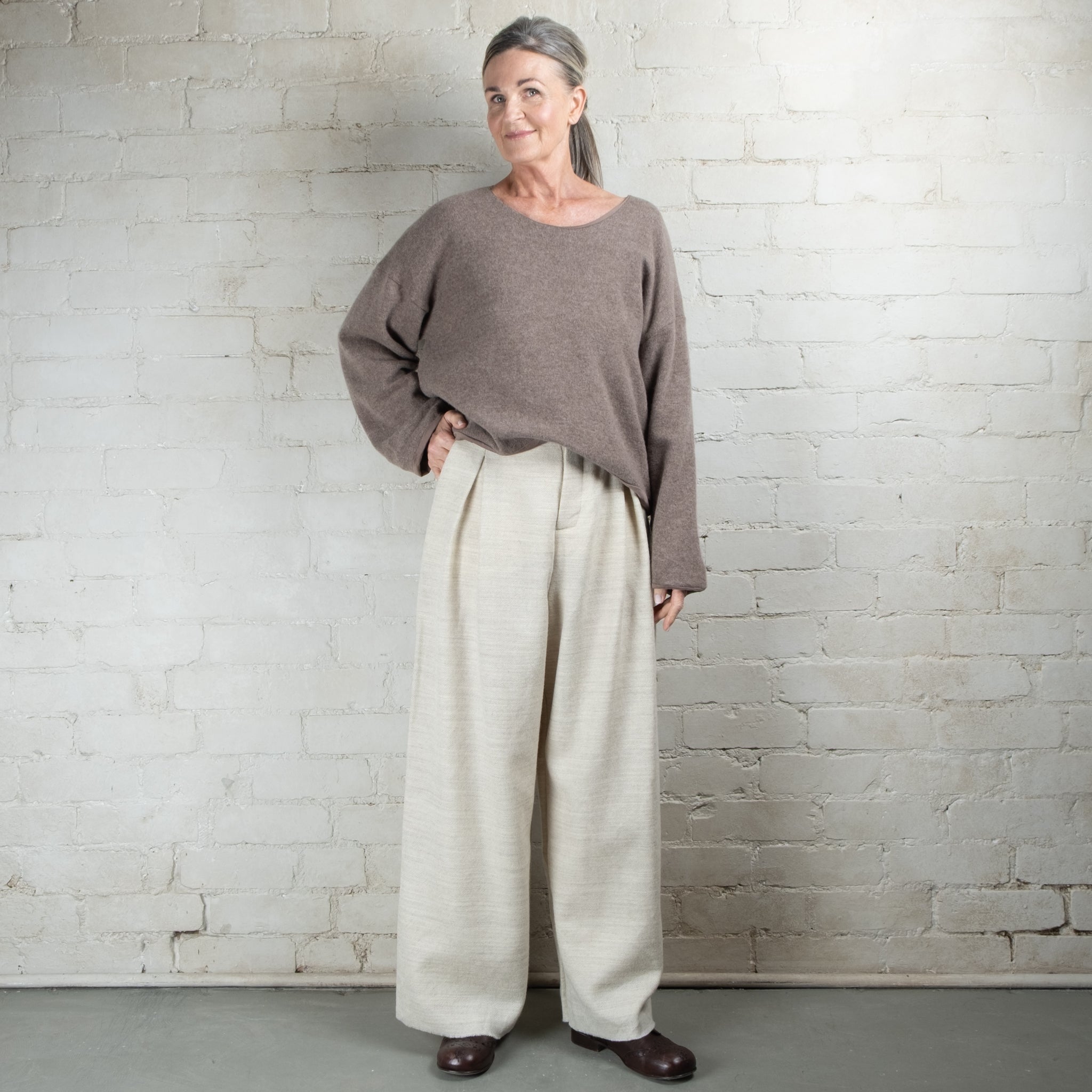 Elsa Esturgie Oubli Organic Cotton Lined Wool Sweater