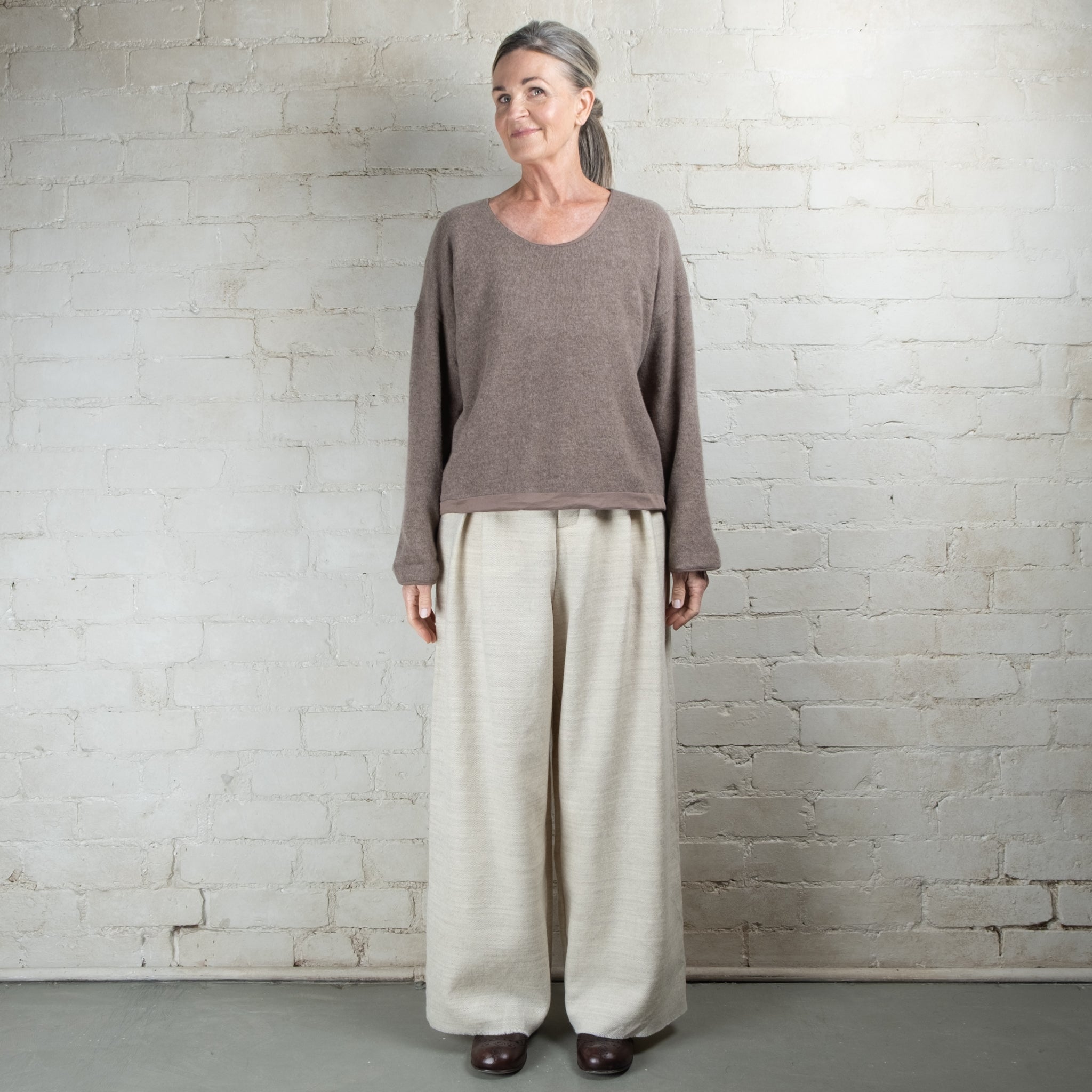Elsa Esturgie Oubli Organic Cotton Lined Wool Sweater