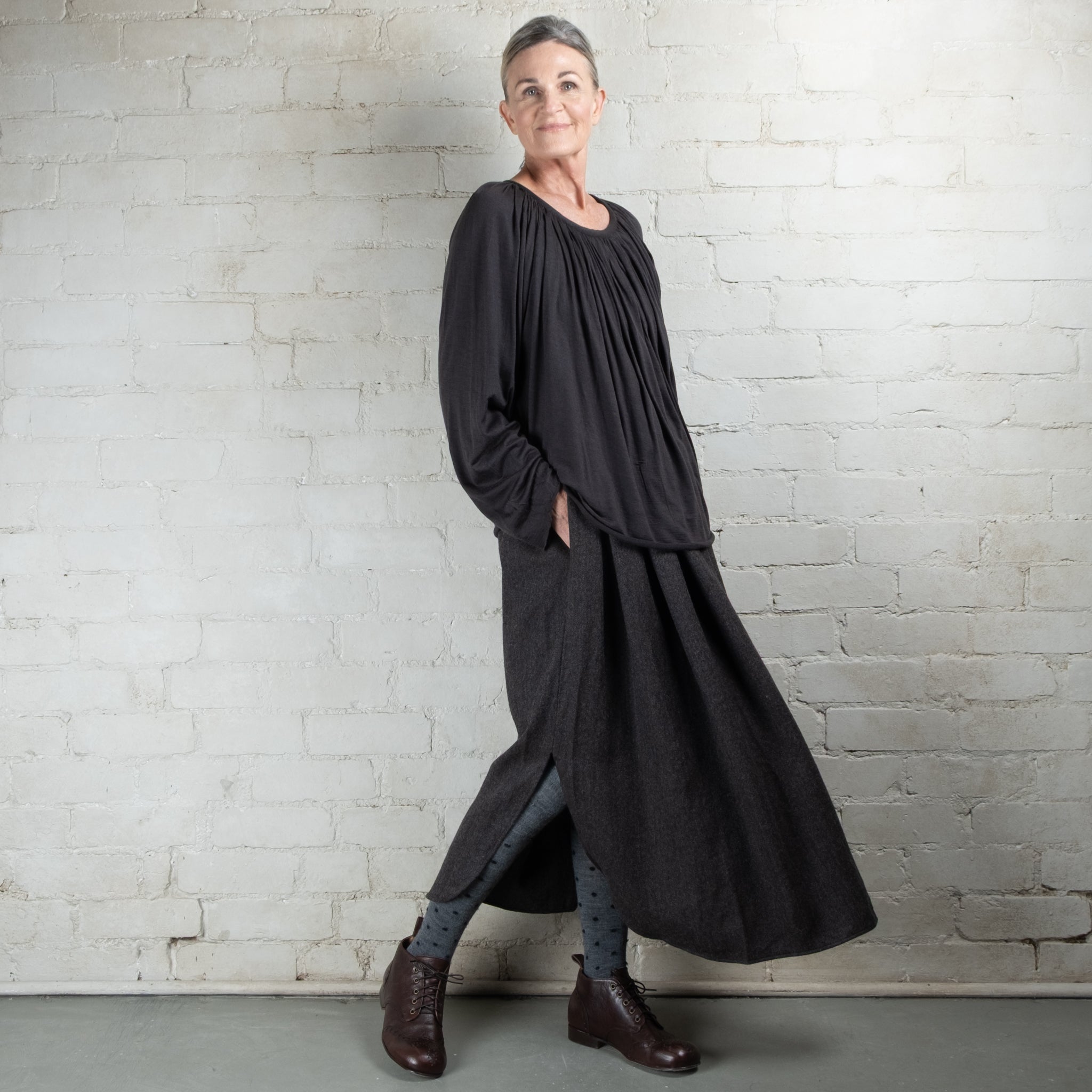 Elsa Esturgie Ombre Wool Skirt