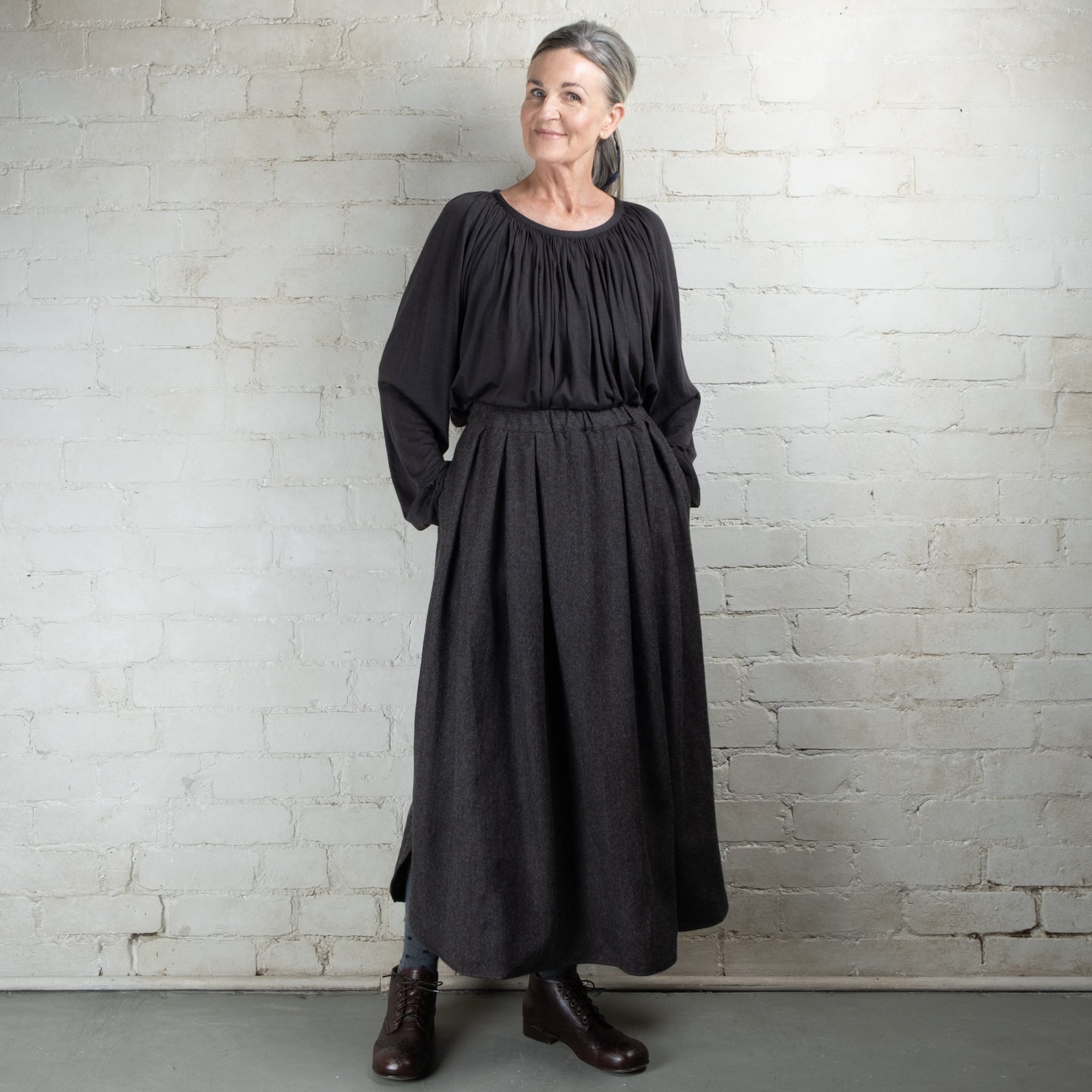 Elsa Esturgie Ombre Wool Skirt