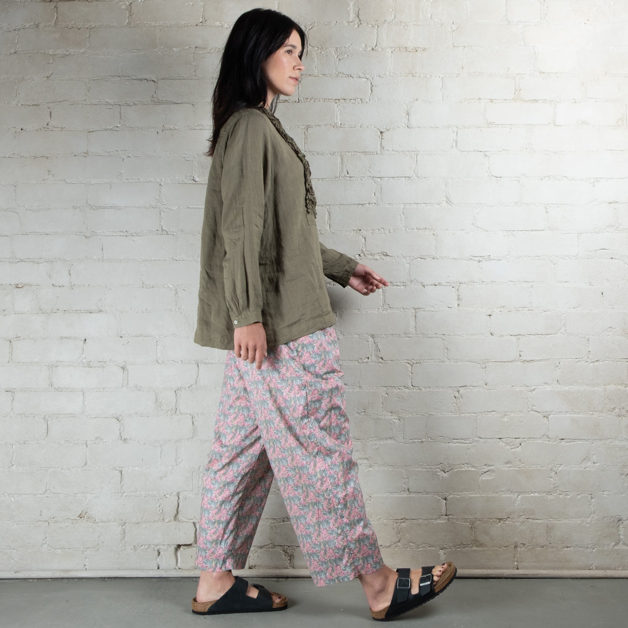 Ichi Antiquités Liberty Print Cotton Pants