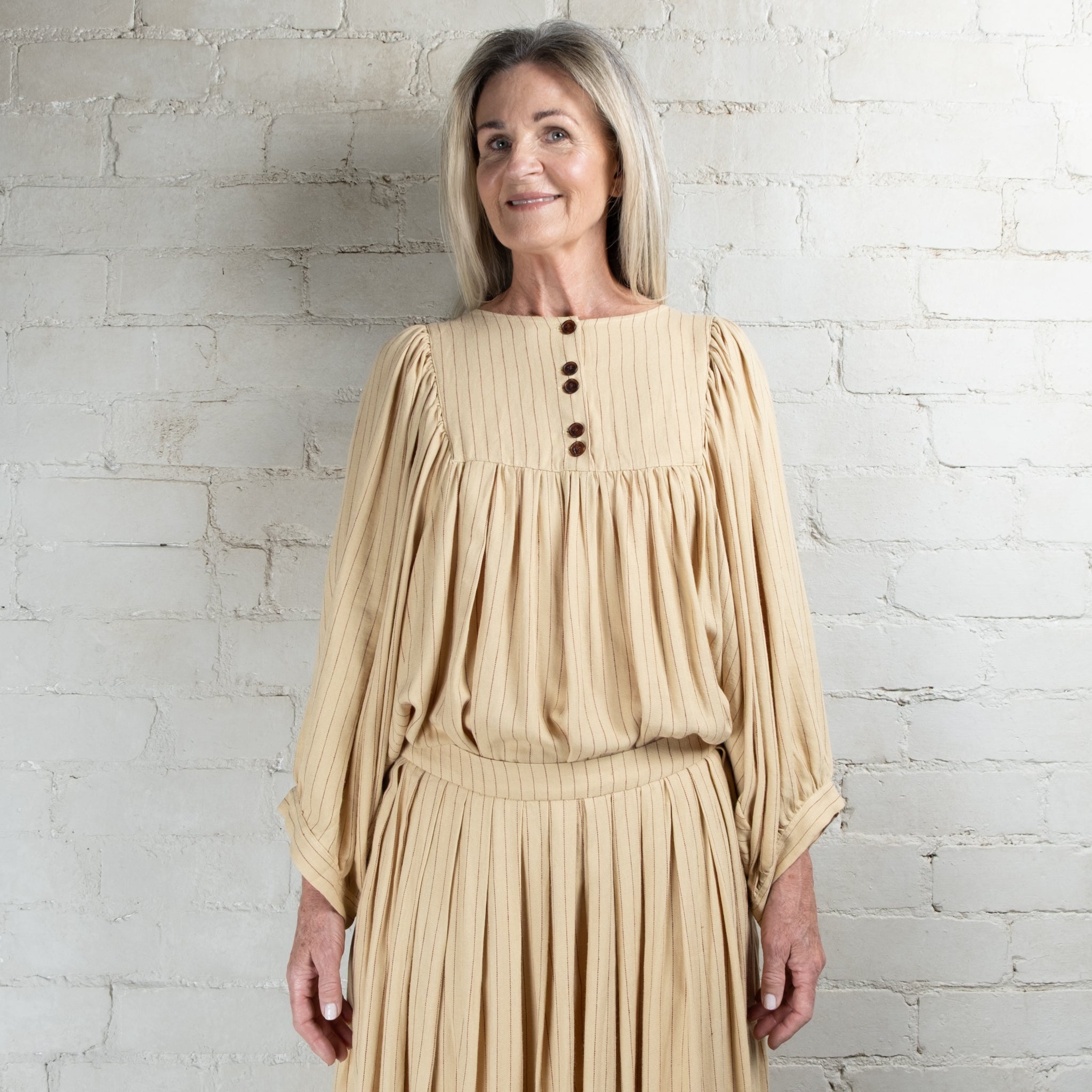 Aleksandr Manamaïs Madelaine Plissé Heritage Striped Skirt