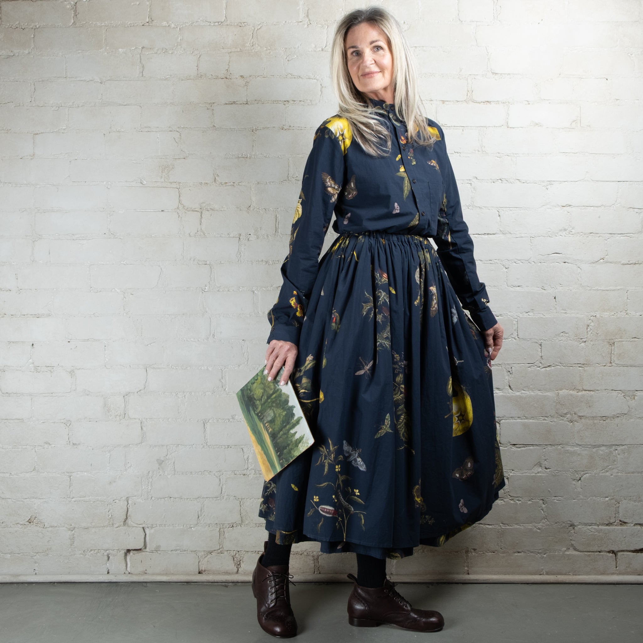 Aleksandr Manamaïs Natura Bleu Double Layer Skirt