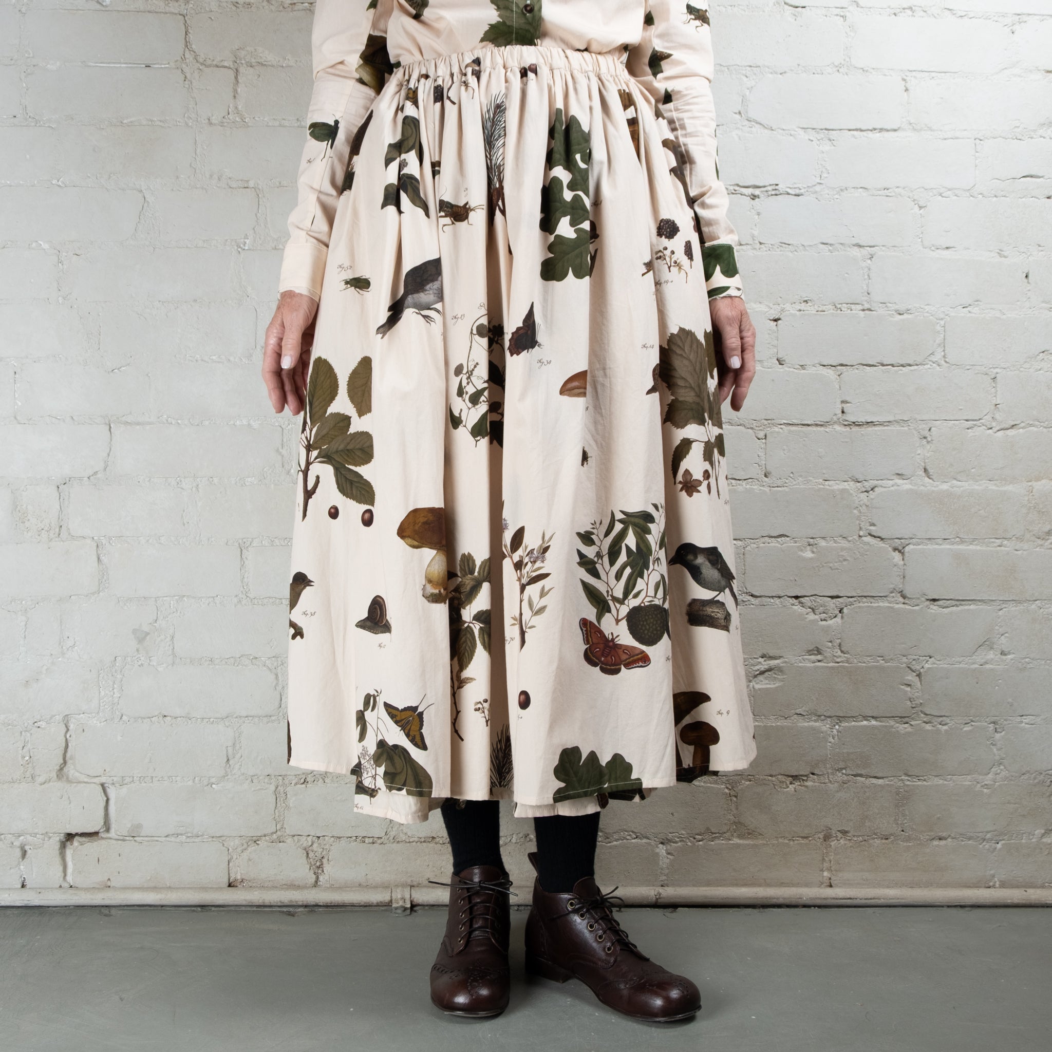 Aleksandr Manamaïs Automne Vert Double Layer Skirt