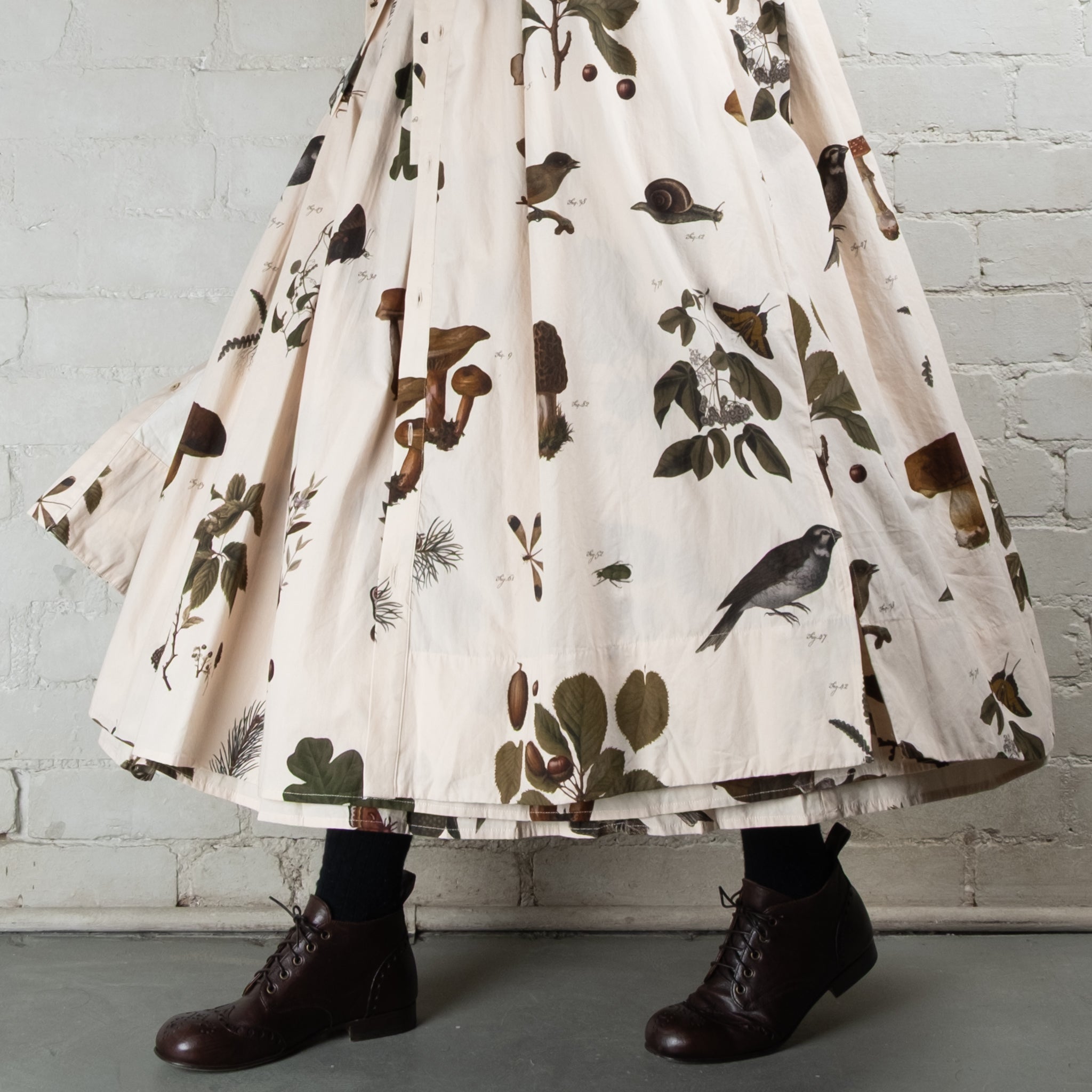 Aleksandr Manamaïs Automne Vert Double Layer Skirt