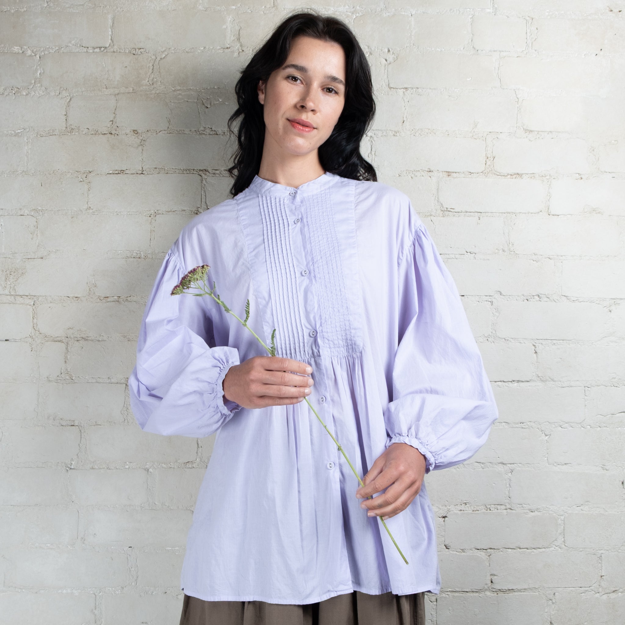 Violetta Organic Cotton Alba Pintuck Shirt