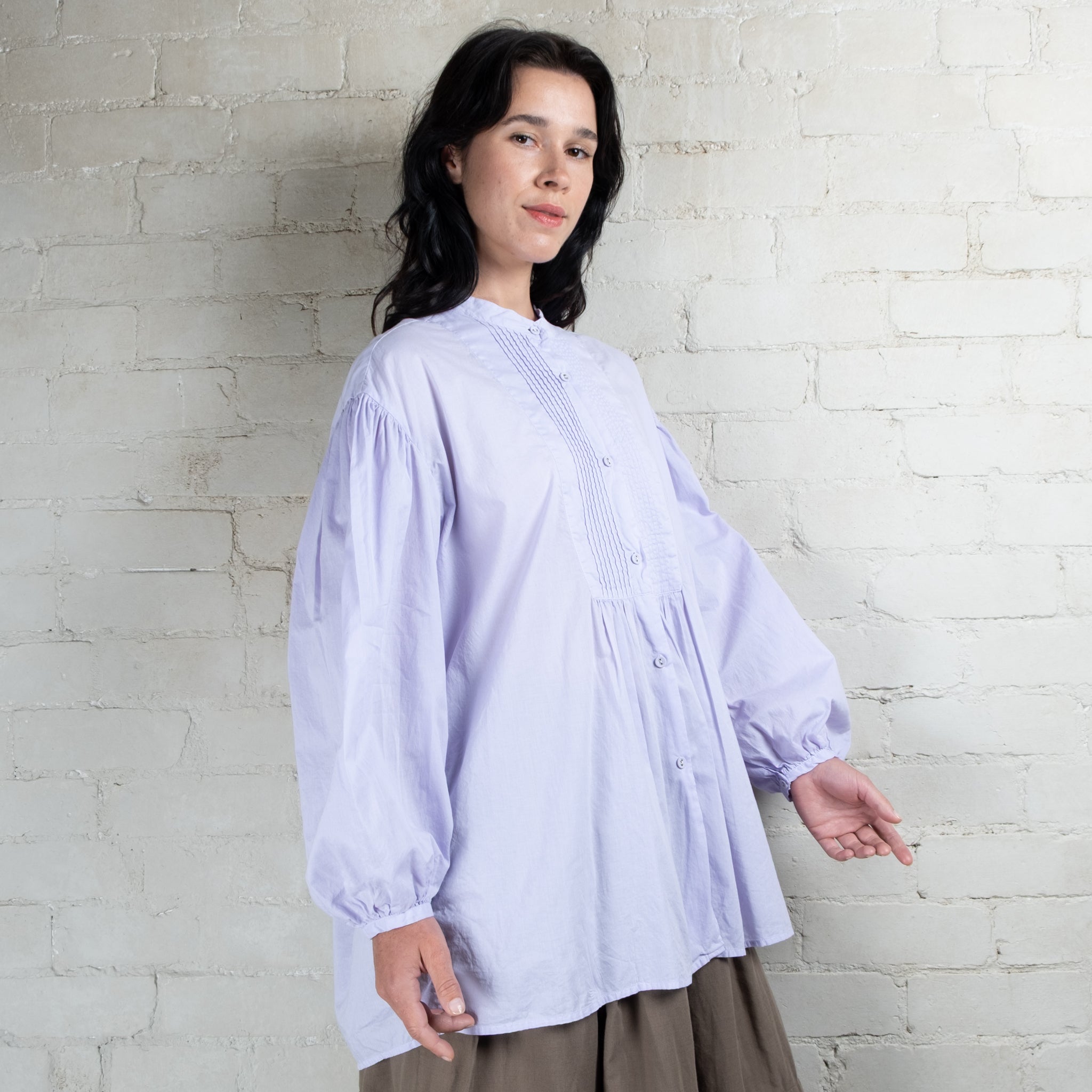 Violetta Organic Cotton Alba Pintuck Shirt