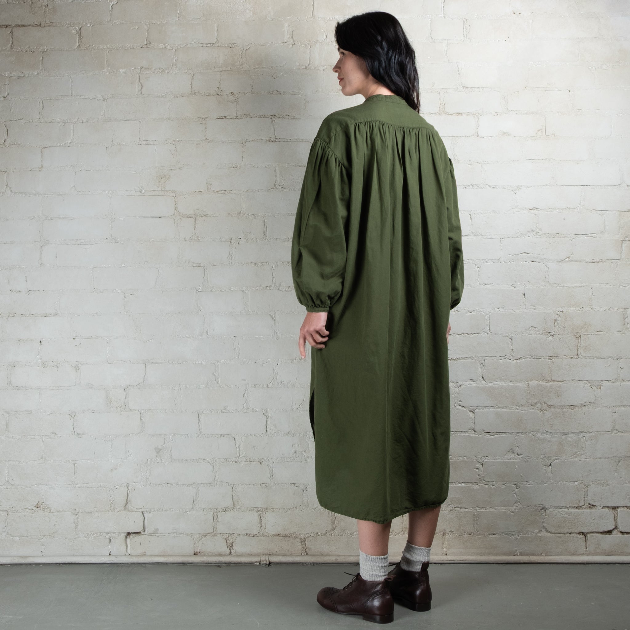 Violetta Linen Cotton Alba Pintuck Duster Dress