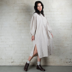Violetta Linen Cotton Alba Pintuck Duster Dress