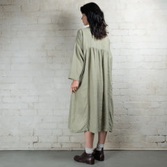 Violetta Charlotte Linen Pintuck Smock Dress