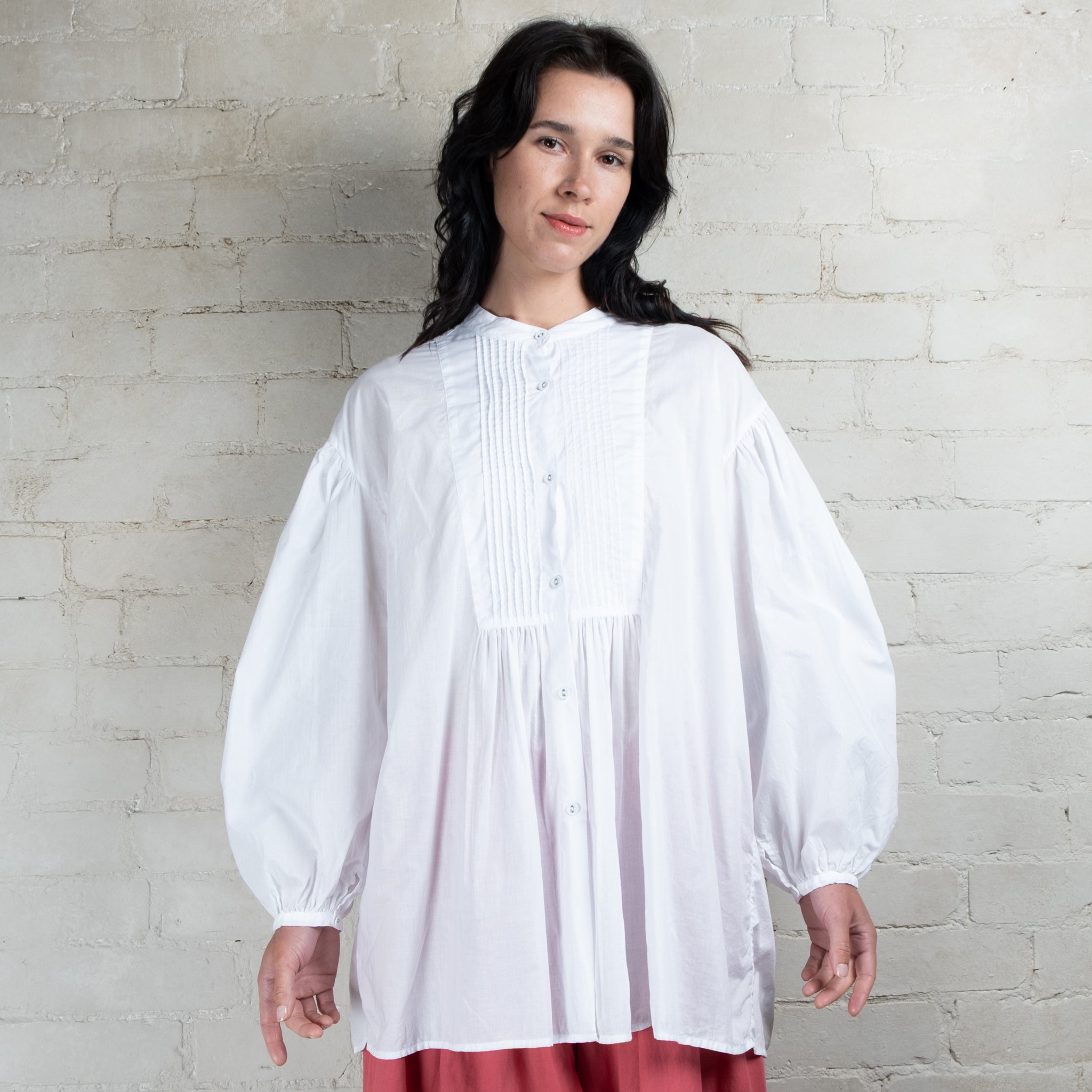 Violetta Organic Cotton Alba Pintuck Shirt