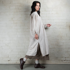 Violetta Linen Cotton Alba Pintuck Duster Dress