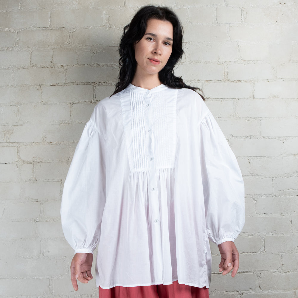 Violetta Organic Cotton Alba Pintuck Shirt