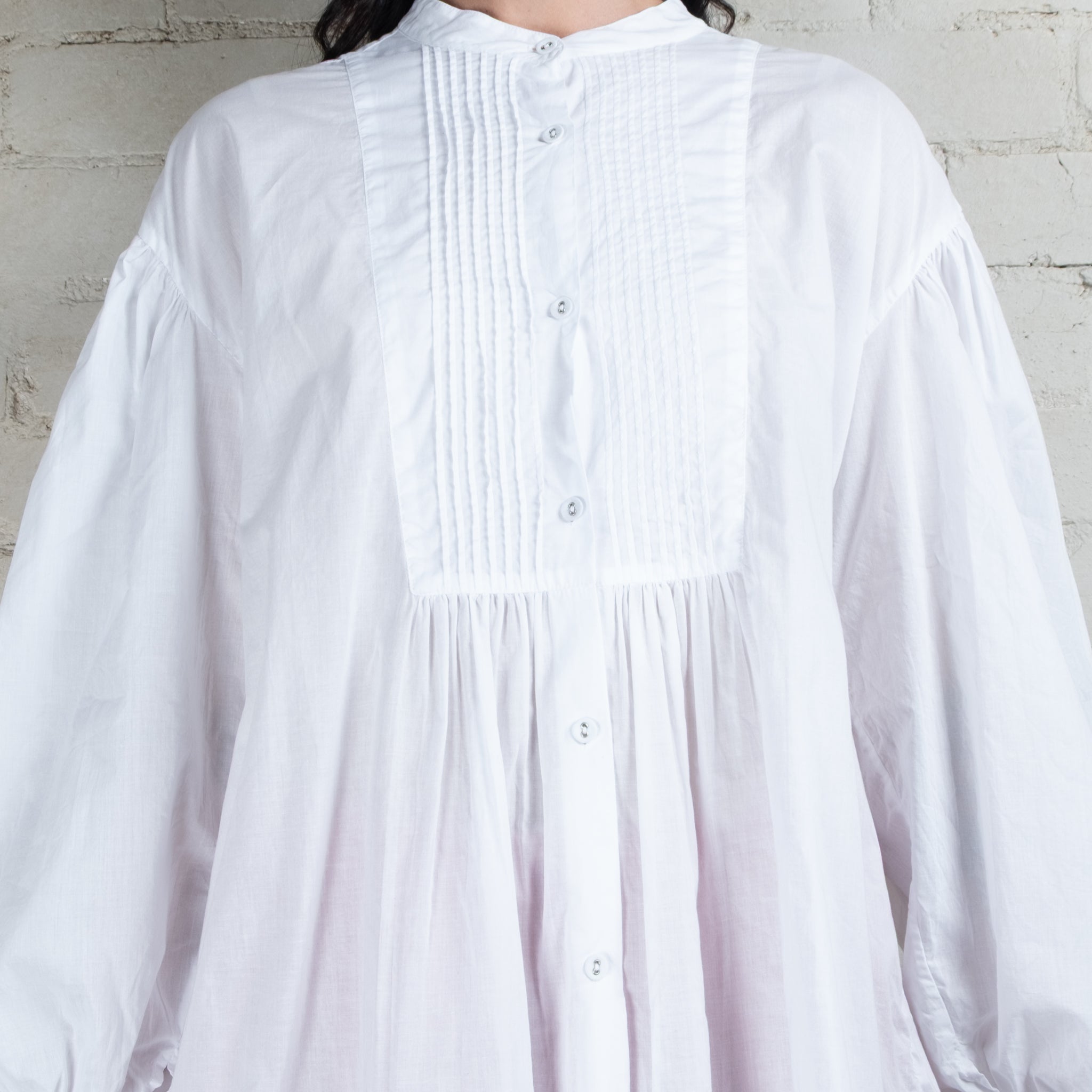Violetta Organic Cotton Alba Pintuck Shirt