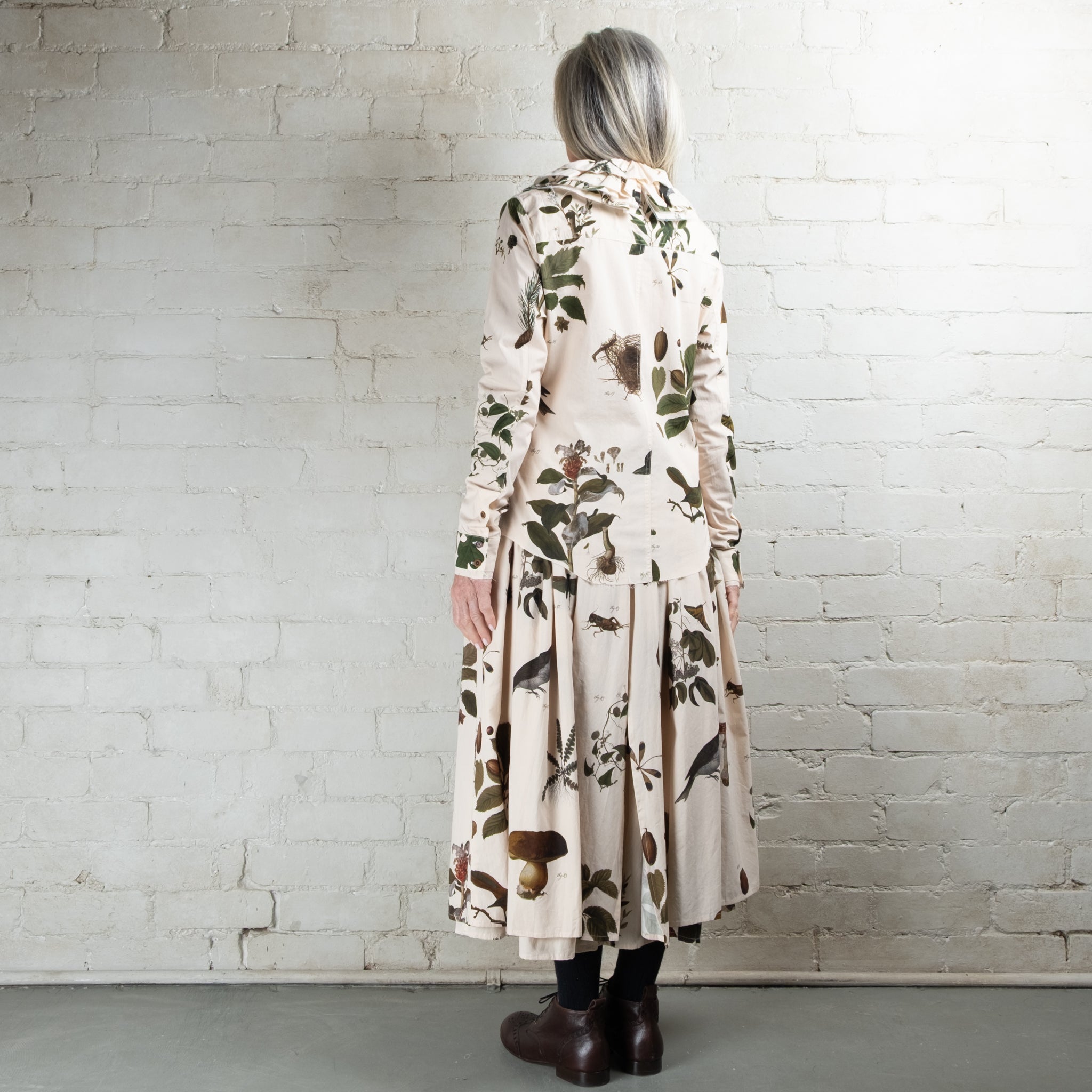 Aleksandr Manamaïs Automne Vert Double Layer Skirt