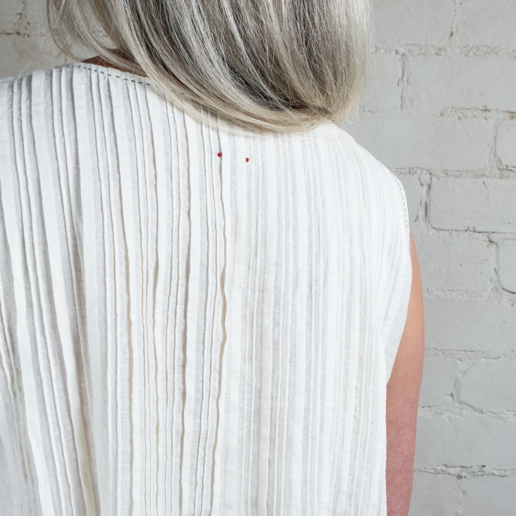 DVE Apsara Linen Pintuck Top