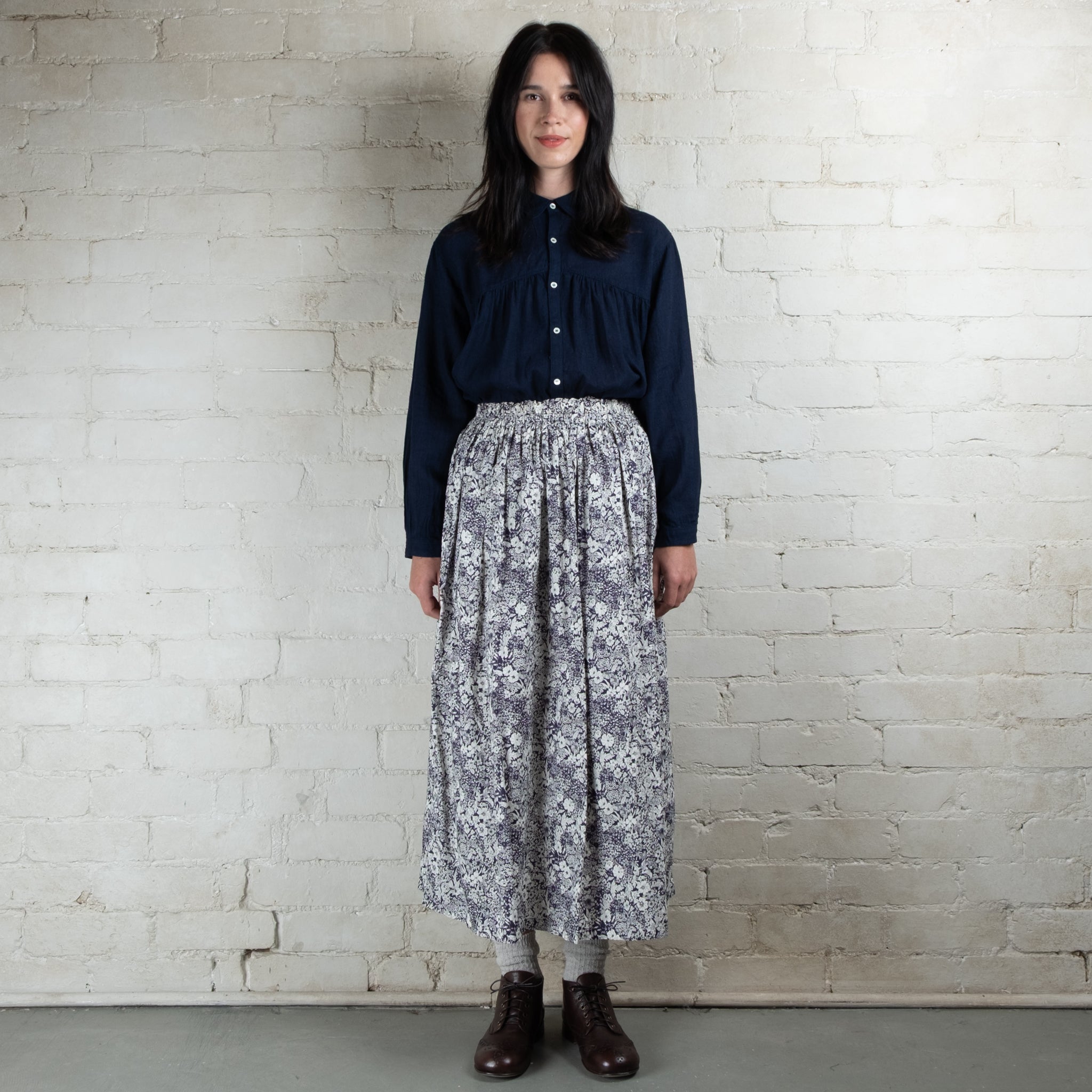 Ichi Antiquités Liberty Print Cotton Skirt