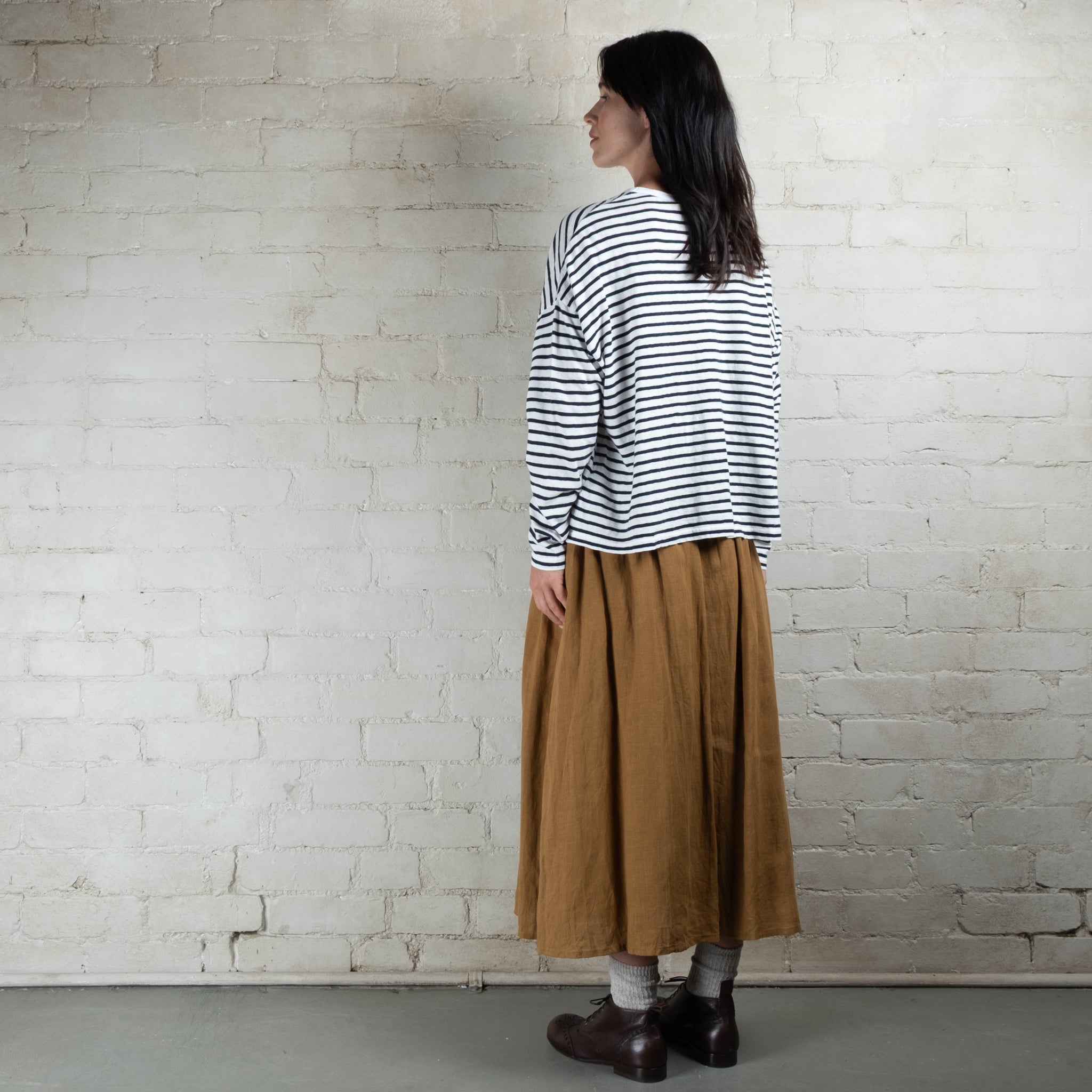 ichi Antiquités French Linen Skirt