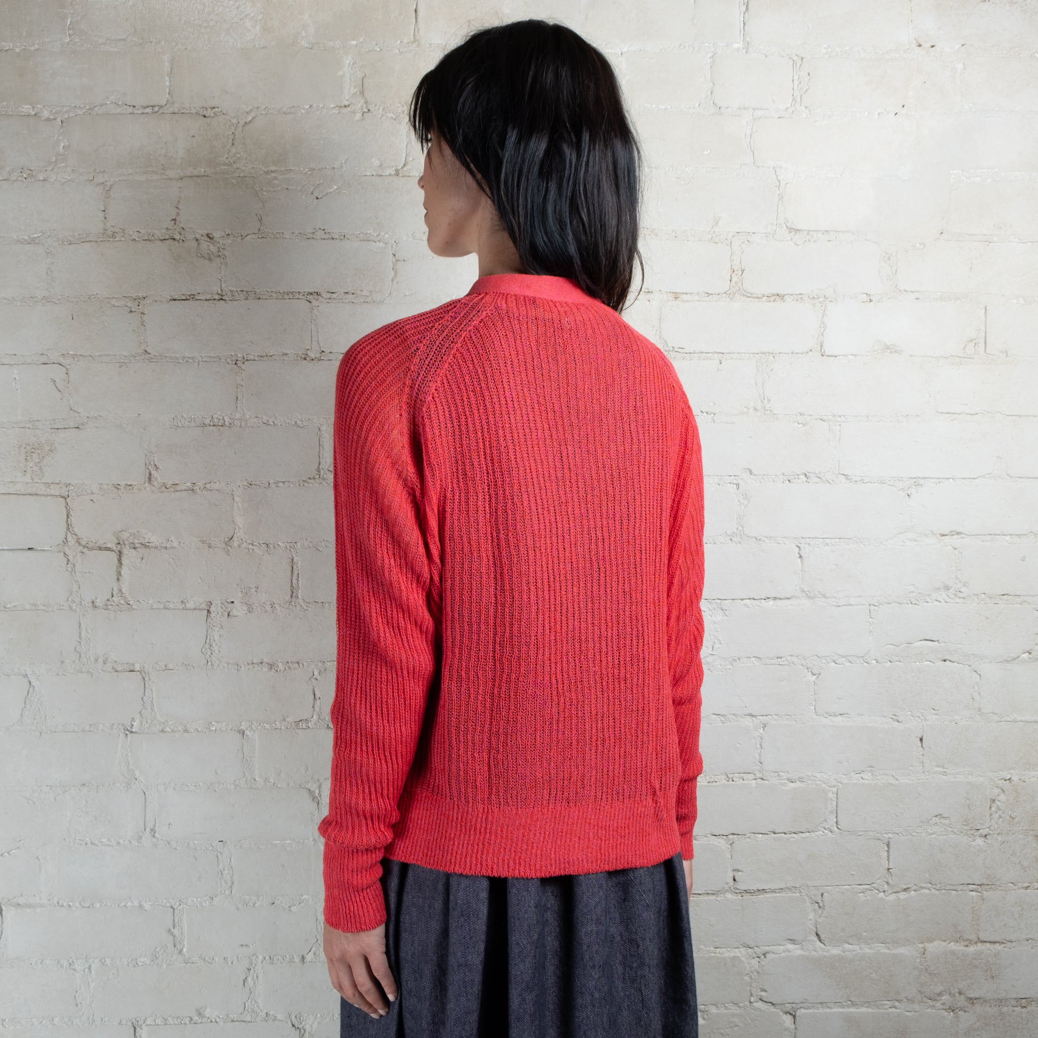 Ichi Antiquités Cotton Linen Cardigan