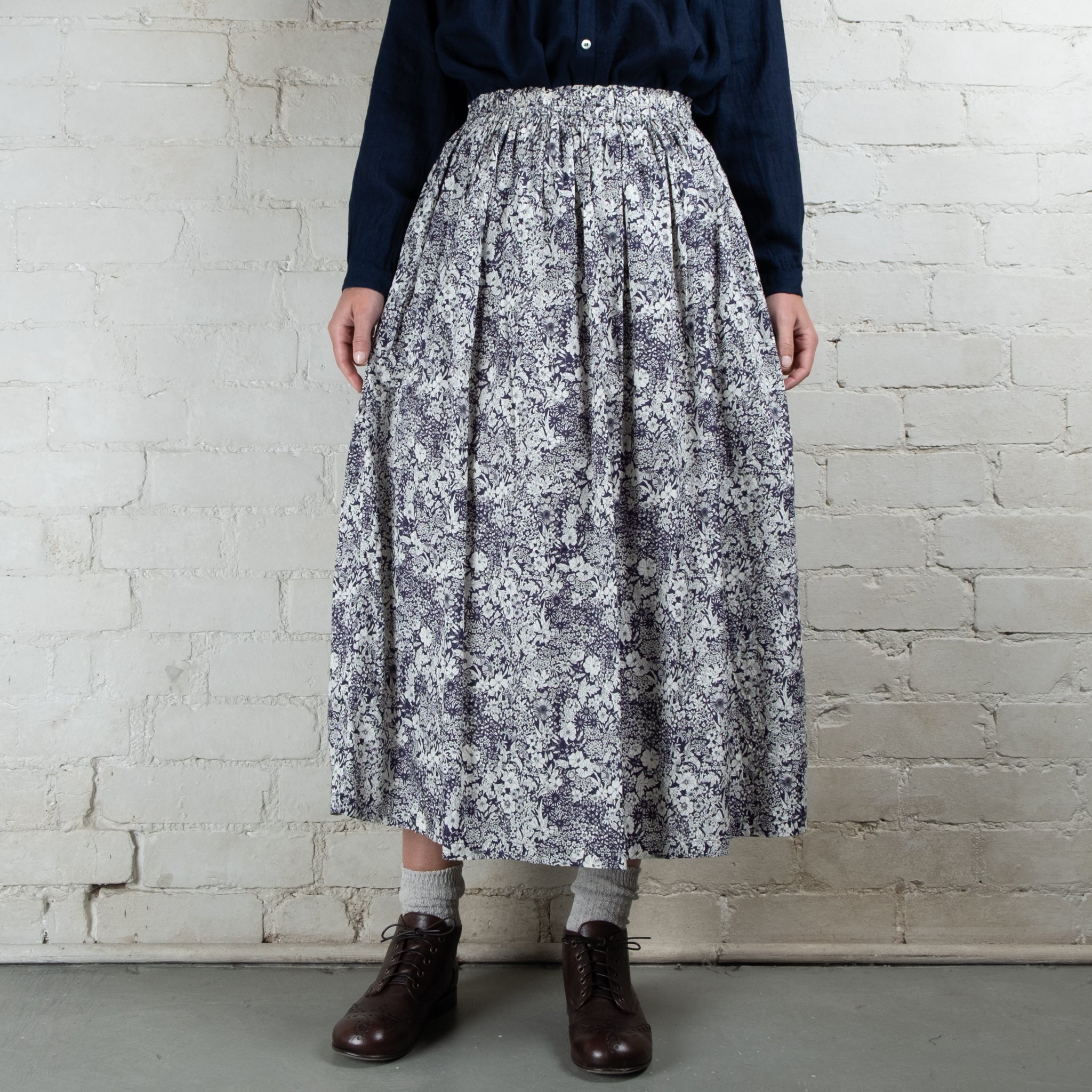 Ichi Antiquités Liberty Print Cotton Skirt