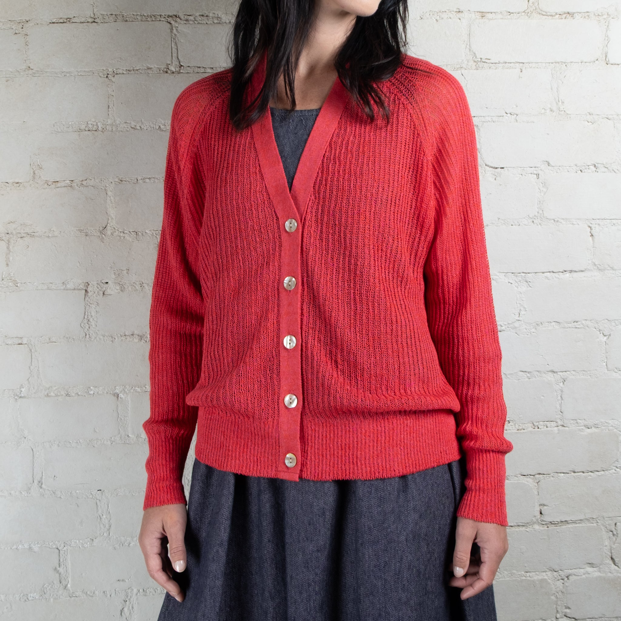 Ichi Antiquités Cotton Linen Cardigan