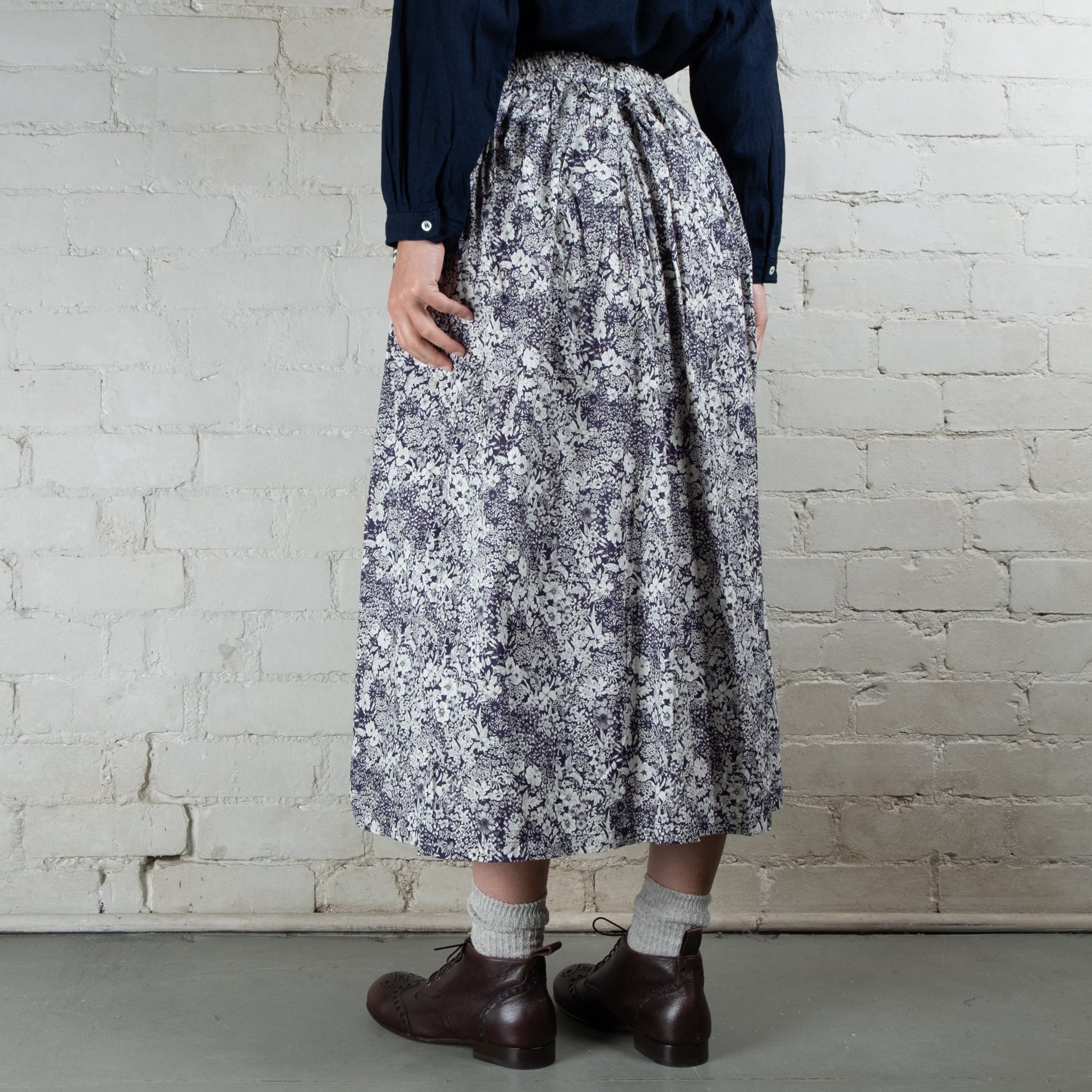 Ichi Antiquités Liberty Print Cotton Skirt