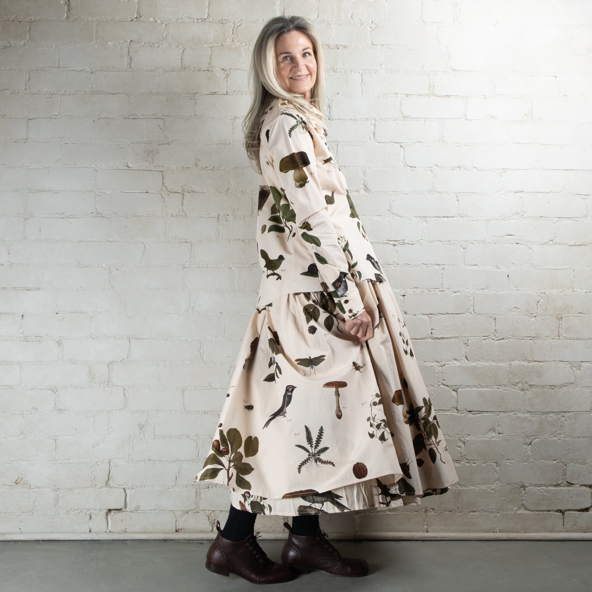 Aleksandr Manamaïs Automne Vert Double Layer Skirt