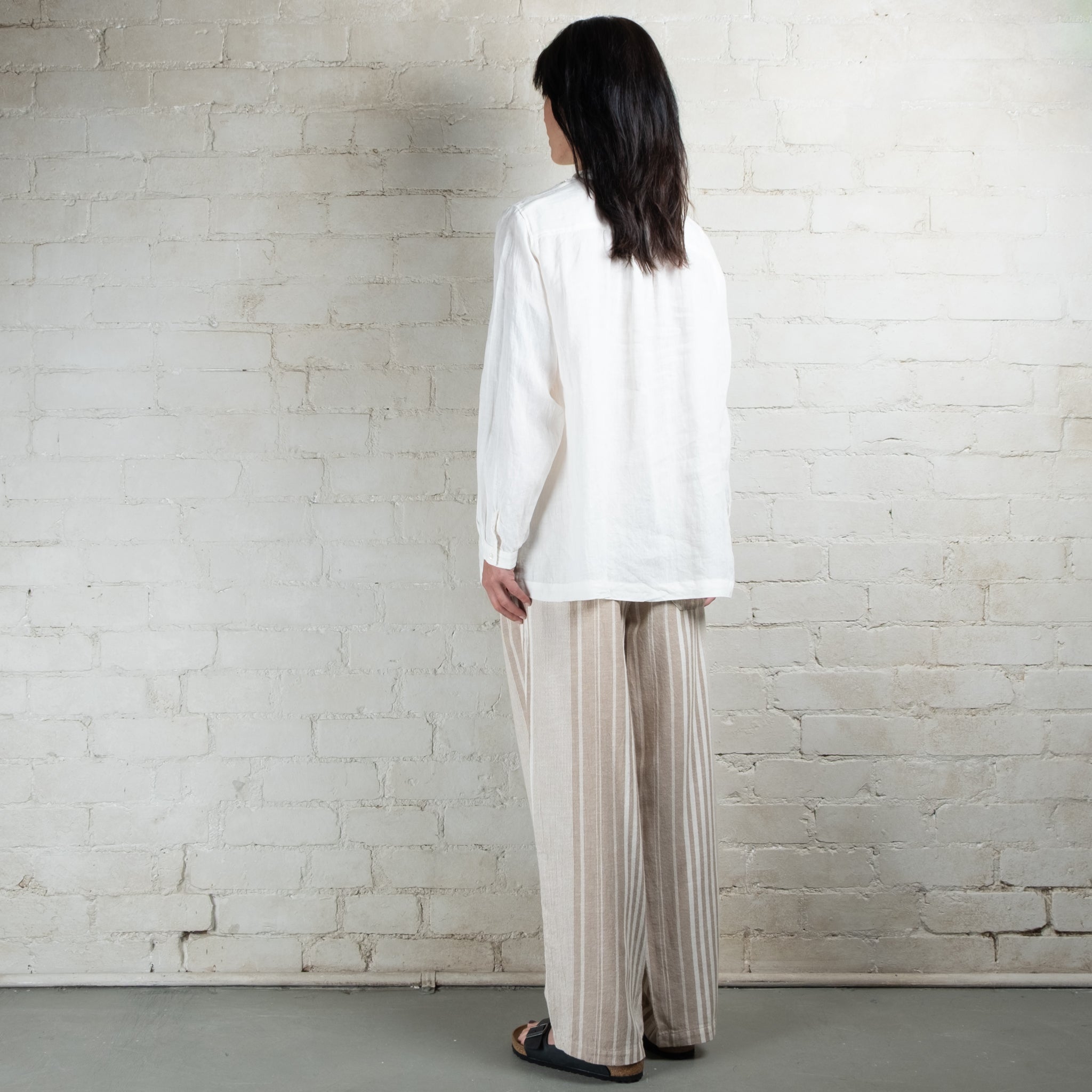 Ichi Antiquités India random Stripe Cotton Linen Pants