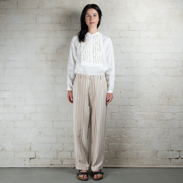 Ichi Antiquités India random Stripe Cotton Linen Pants