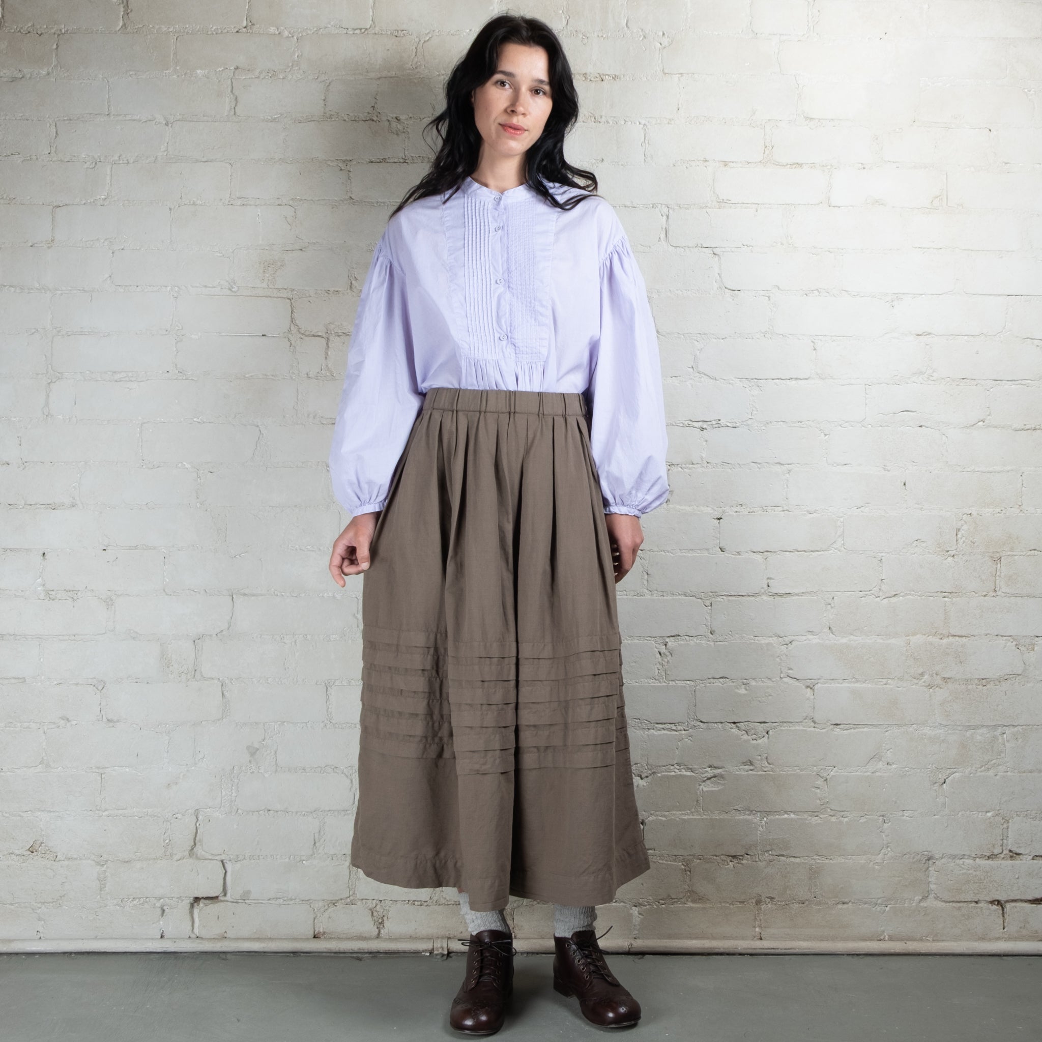 Violetta Prairie Linen Cotton Skirt