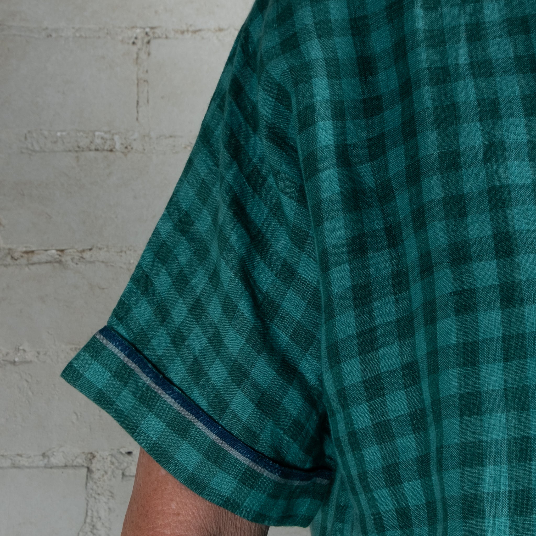 DVE Bhadra Linen Check Top