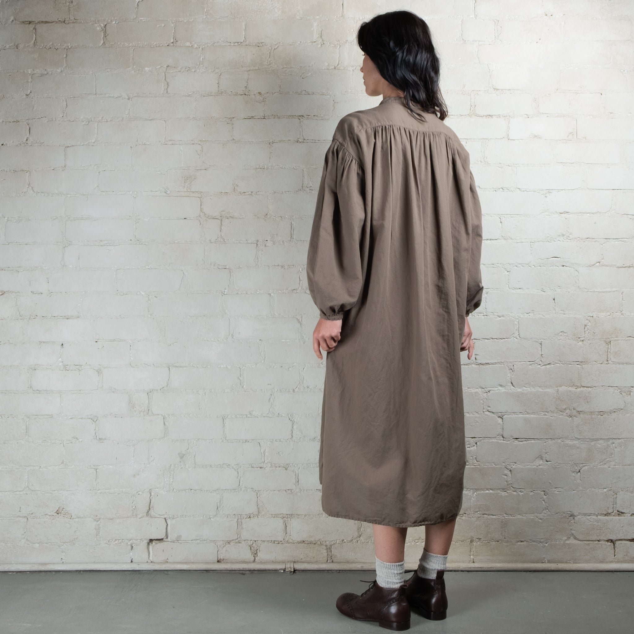 Violetta Linen Cotton Alba Pintuck Duster Dress