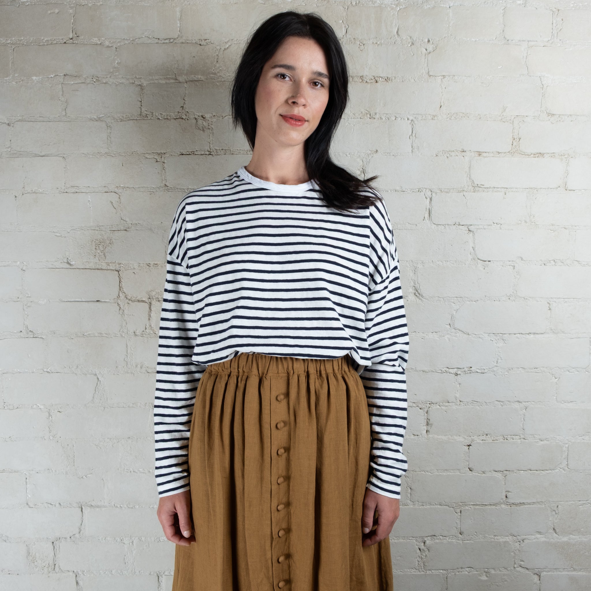 ichi Antiquités French Linen Skirt