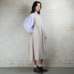 Violetta Potager Linen Pinafore Dress