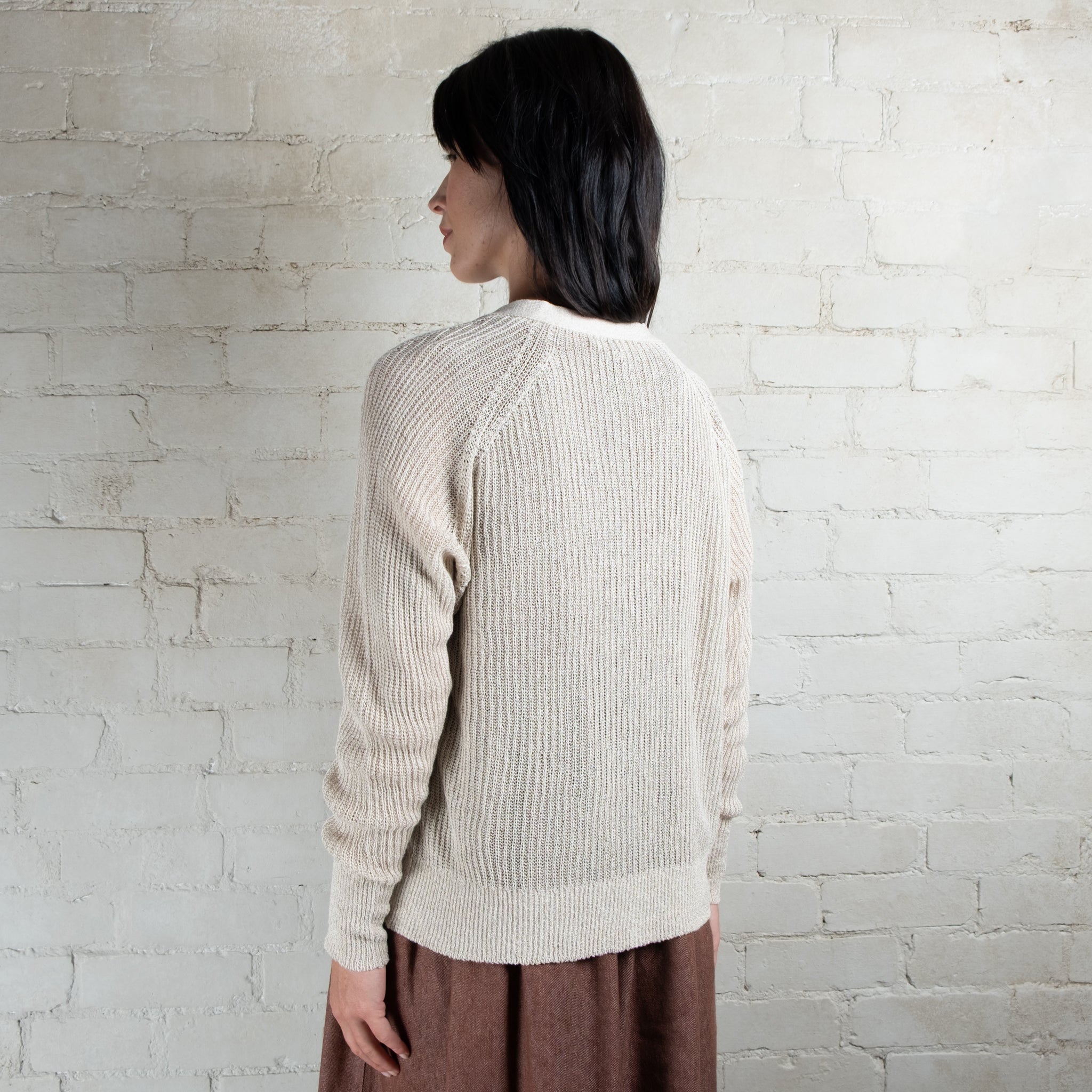 Ichi Antiquités Cotton Linen Cardigan