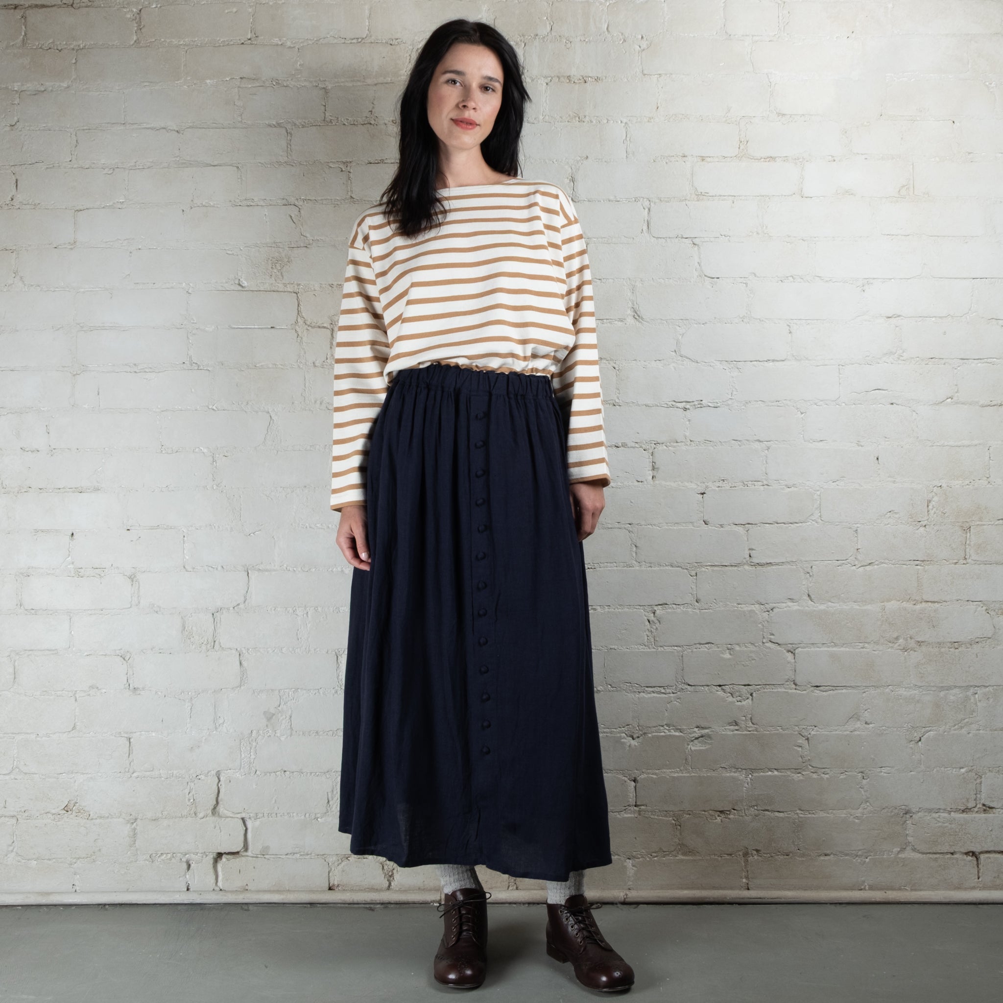 ichi Antiquités French Linen Skirt